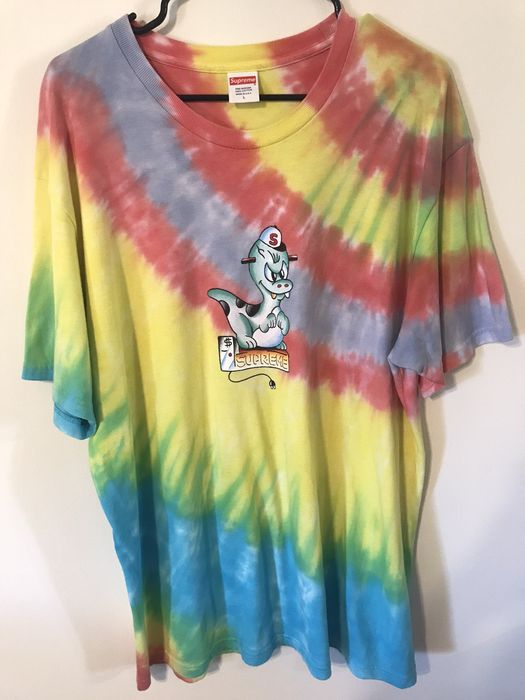 Supreme dinosaur sale tee tie dye