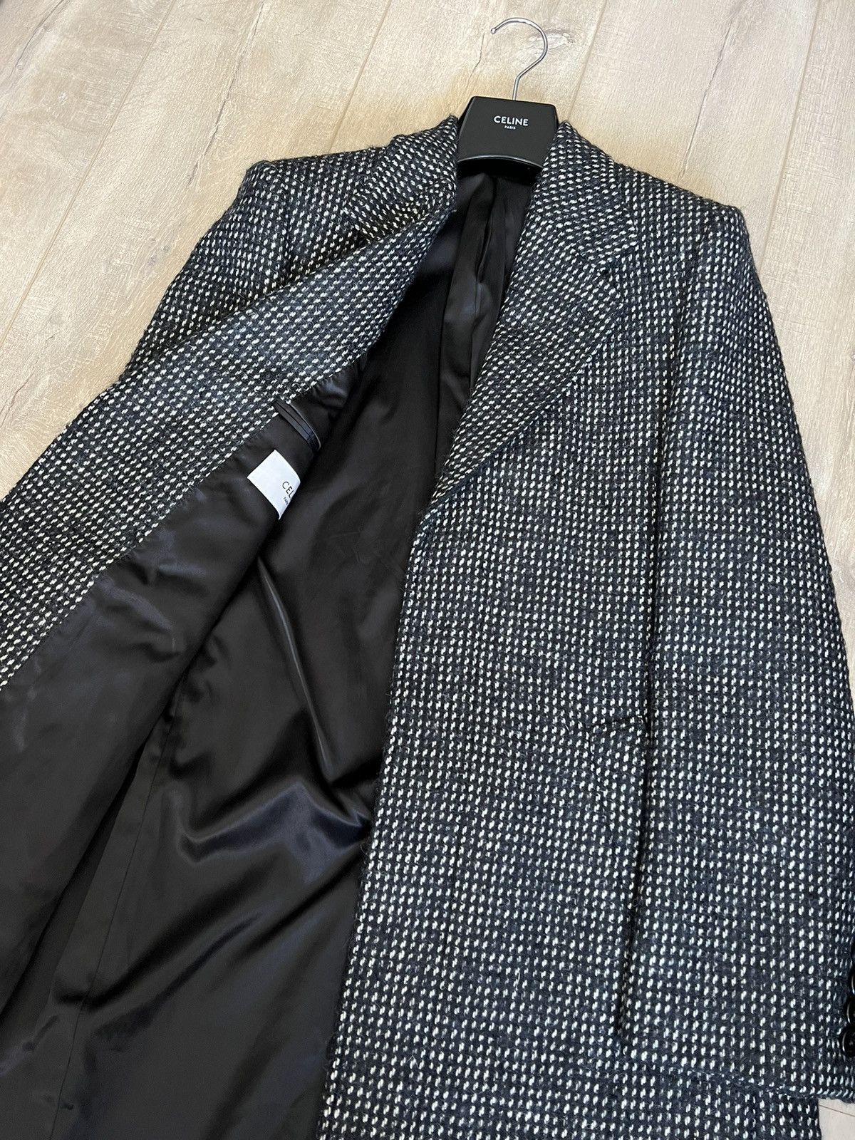 Celine × Hedi Slimane 19FW Tweed Overcoat sz44 (fit like true 48) Size US S / EU 44-46 / 1 - 5 Thumbnail