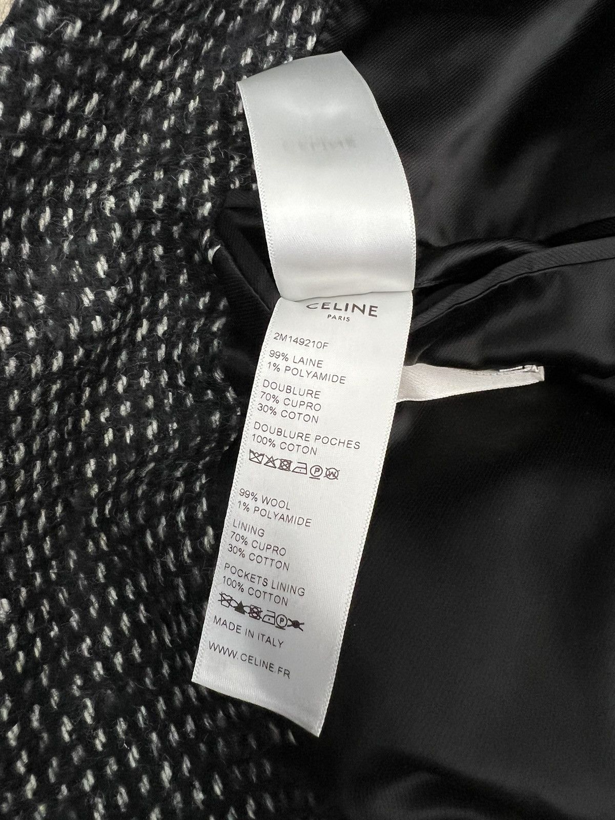 Celine × Hedi Slimane 19FW Tweed Overcoat sz44 (fit like true 48) Size US S / EU 44-46 / 1 - 8 Thumbnail