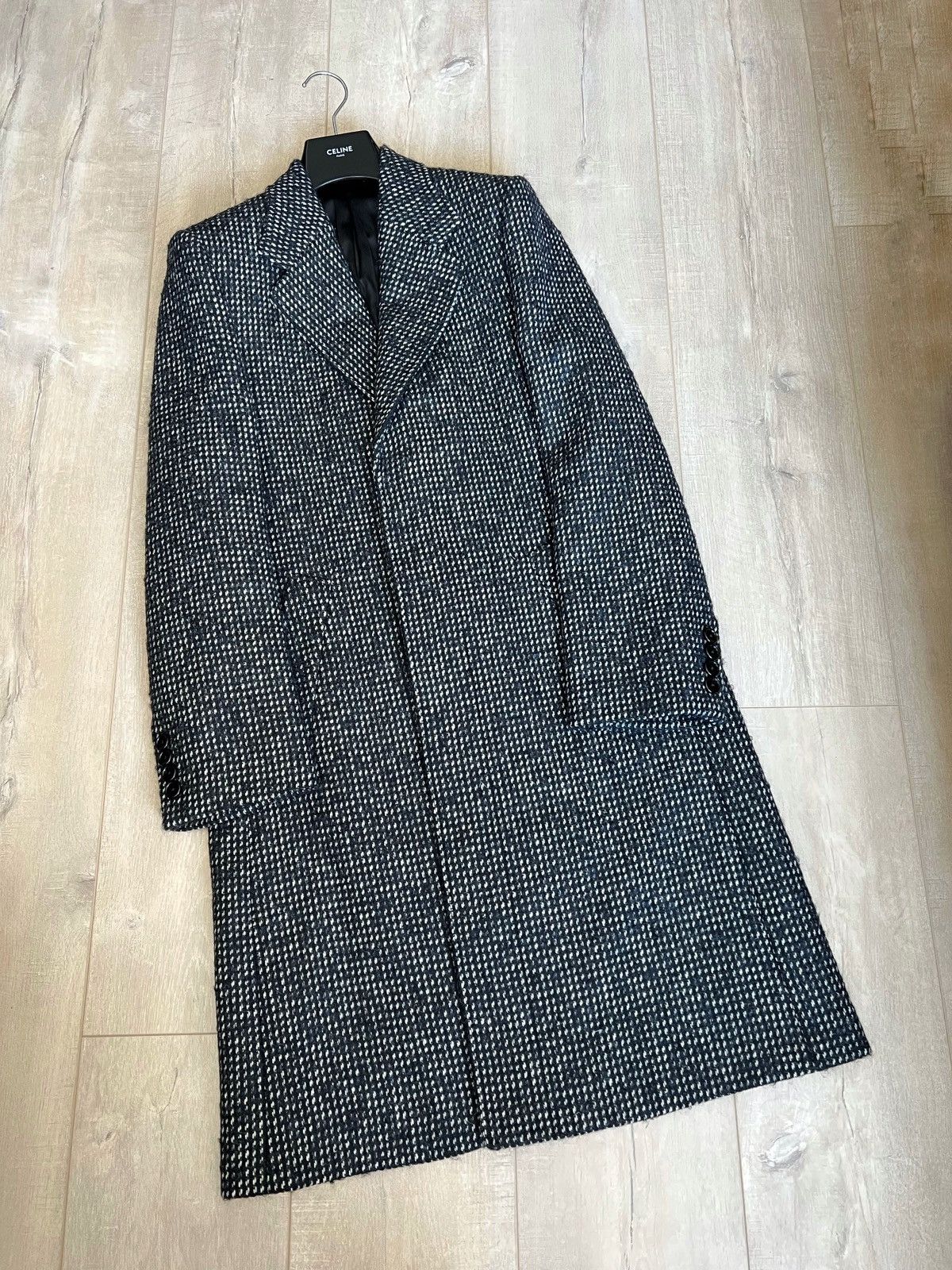 Celine × Hedi Slimane 19FW Tweed Overcoat sz44 (fit like true 48) Size US S / EU 44-46 / 1 - 1 Thumbnail