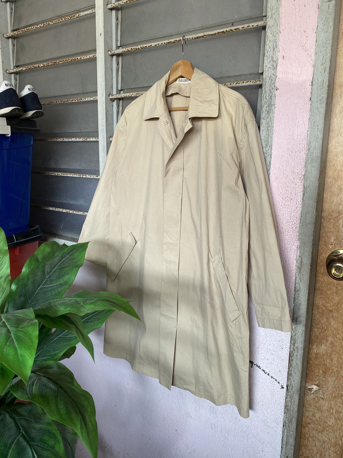 Designer × Issey Miyake × Japanese Brand Plantation by Issey Miyake Trench Coat Size M / US 6-8 / IT 42-44 - 1 Thumbnail