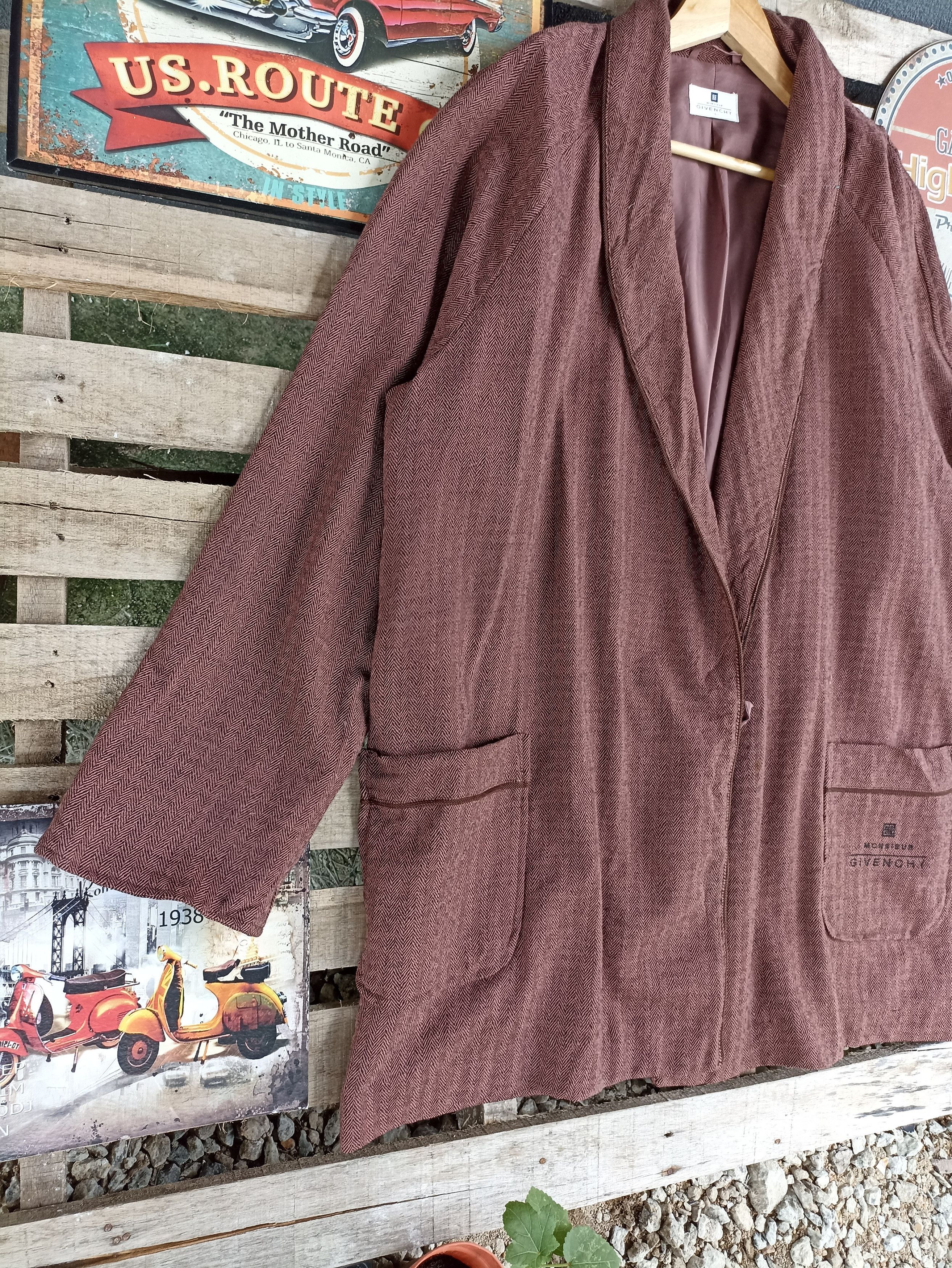 Designer × Givenchy Vintage Givenchy Monsieur Woolmark Cloak capes Size US L / EU 52-54 / 3 - 3 Thumbnail