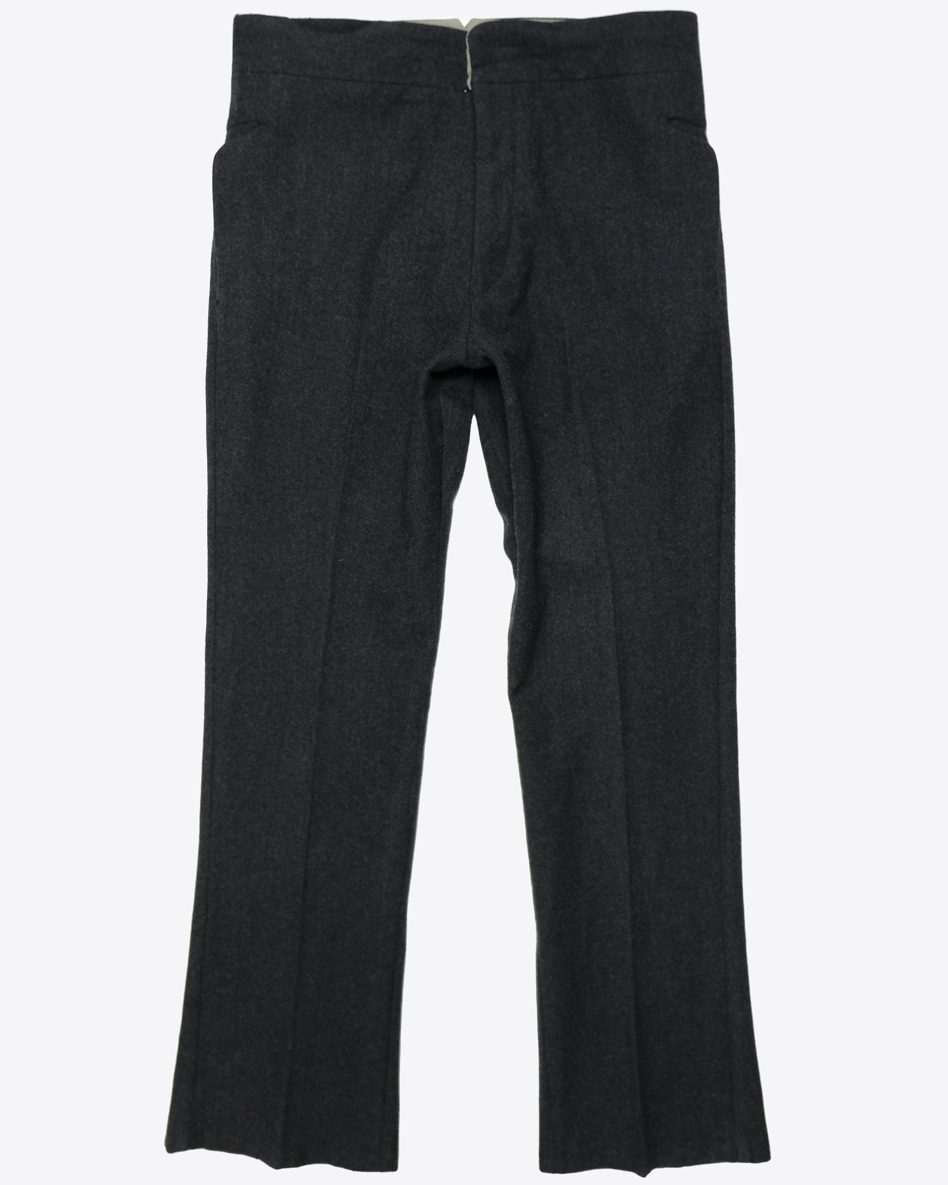 image of Carol Christian Poell - Sample Flared Wool Trousers, Eu 46 in Dark Gray, Men's (Size 30)