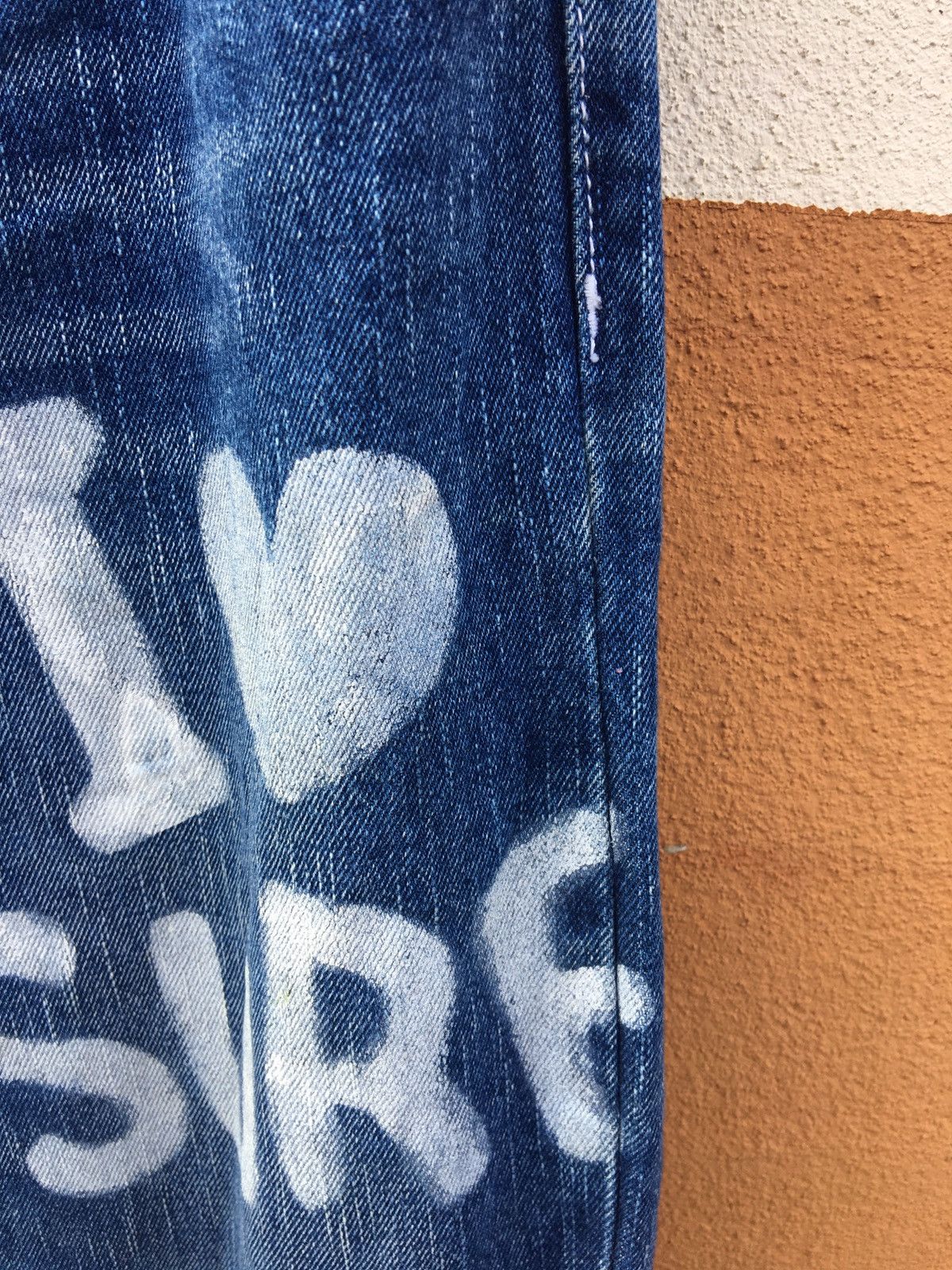 Designer × Japanese Brand Japanese Brand X Blue Moon Blue painted Jeans Size US 31 - 8 Thumbnail