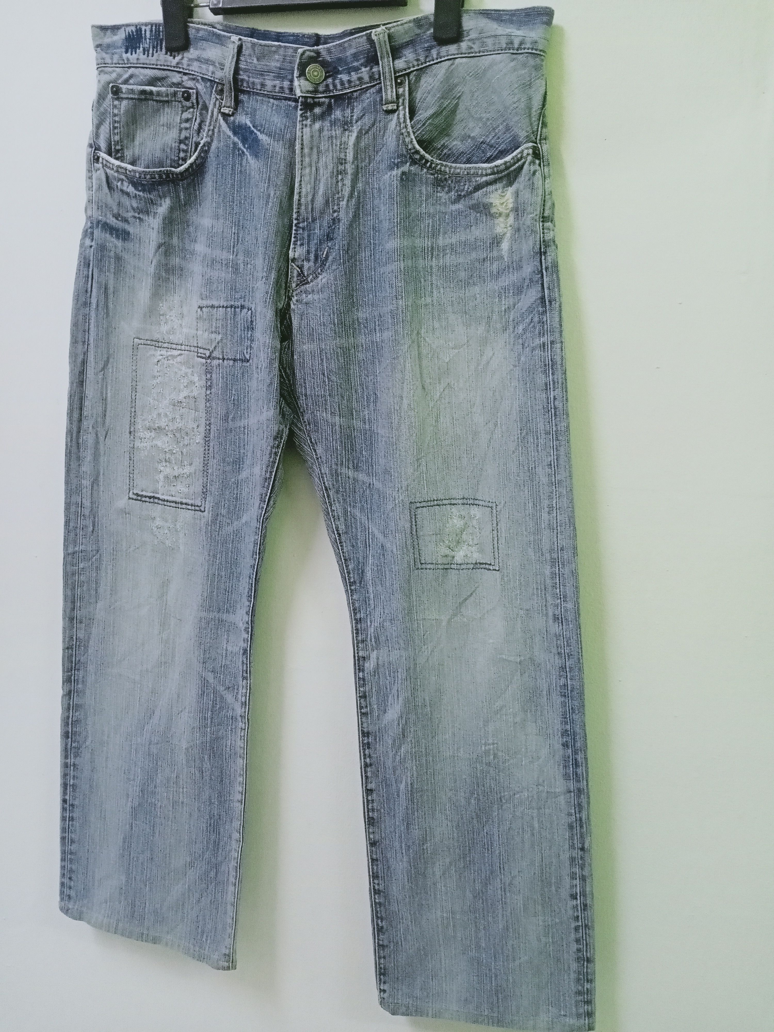 Edwin Vintage Edwin 451 Patchwork Jeans 34x39 Size US 34 / EU 50 - 2 Thumbnail