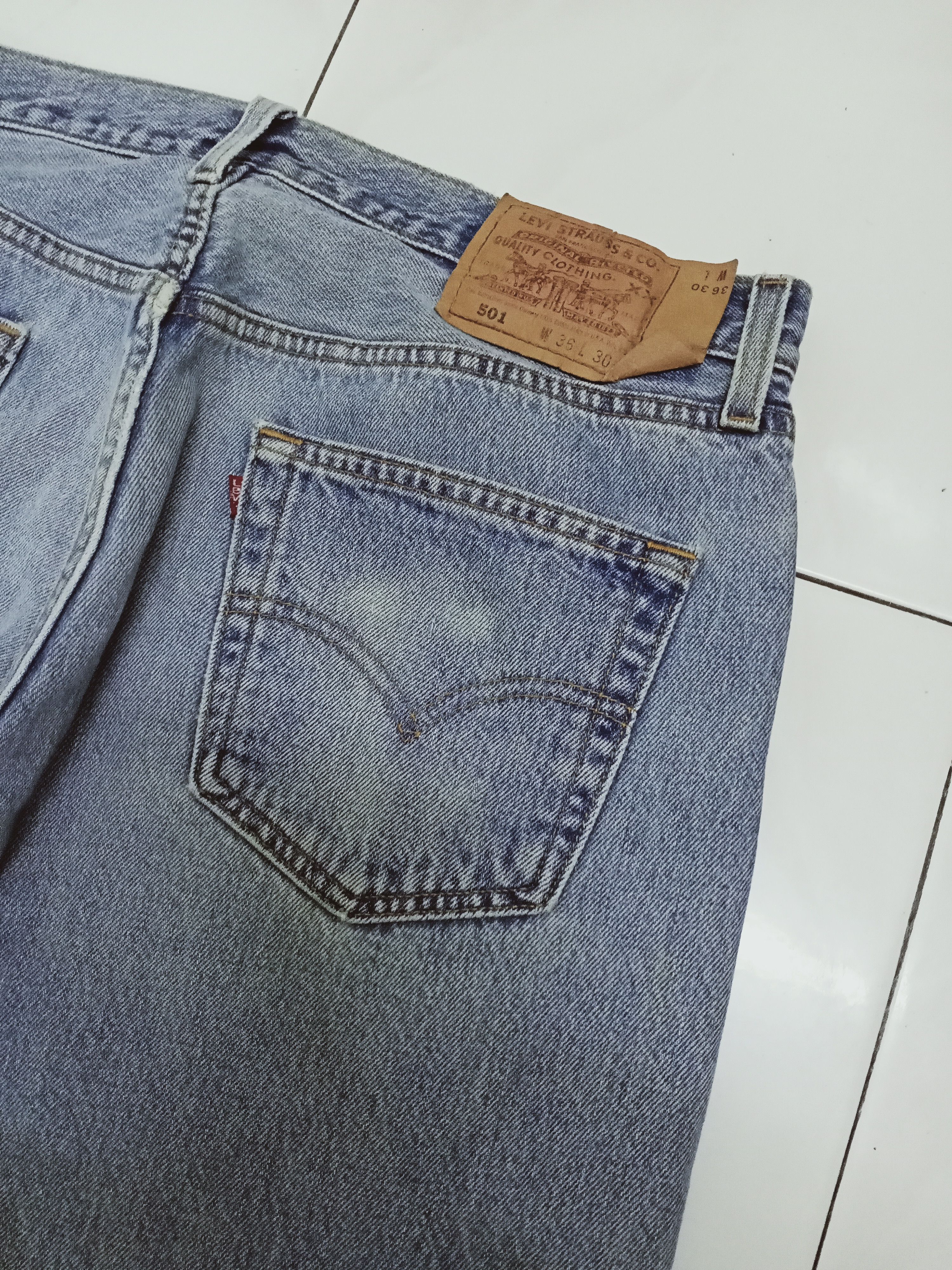 Levi's Vintage 90's Levis 501 Jeans Made in usa 36x30 Size US 36 / EU 52 - 7 Thumbnail