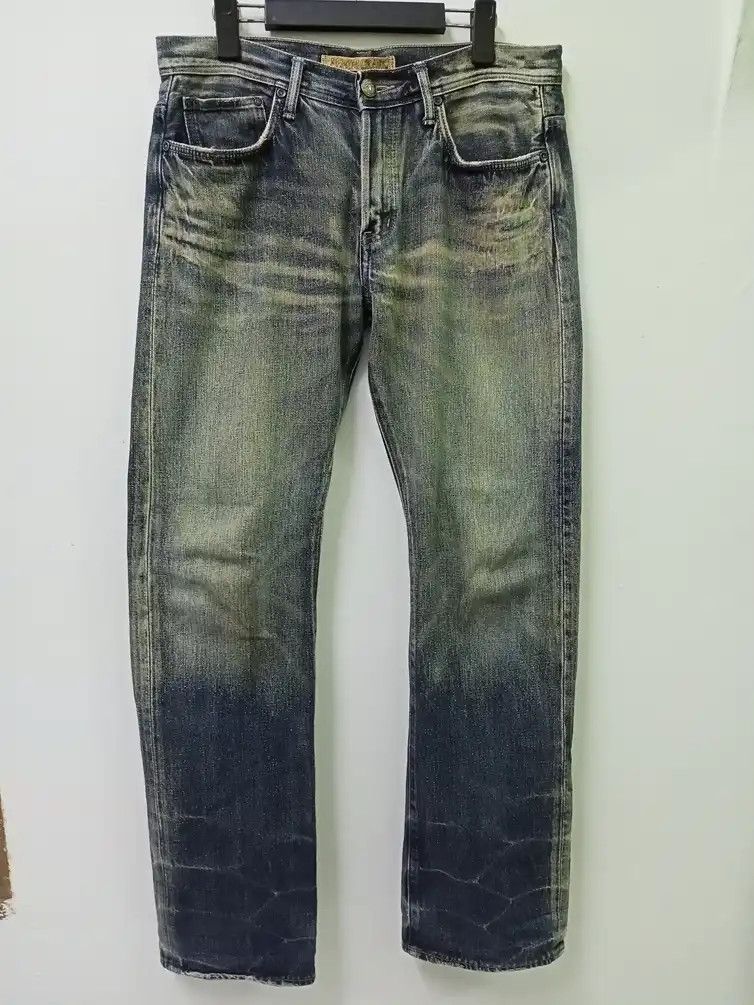 Japanese Brand Denim Craft Faded Denim Jeans Size US 33 - 2 Thumbnail