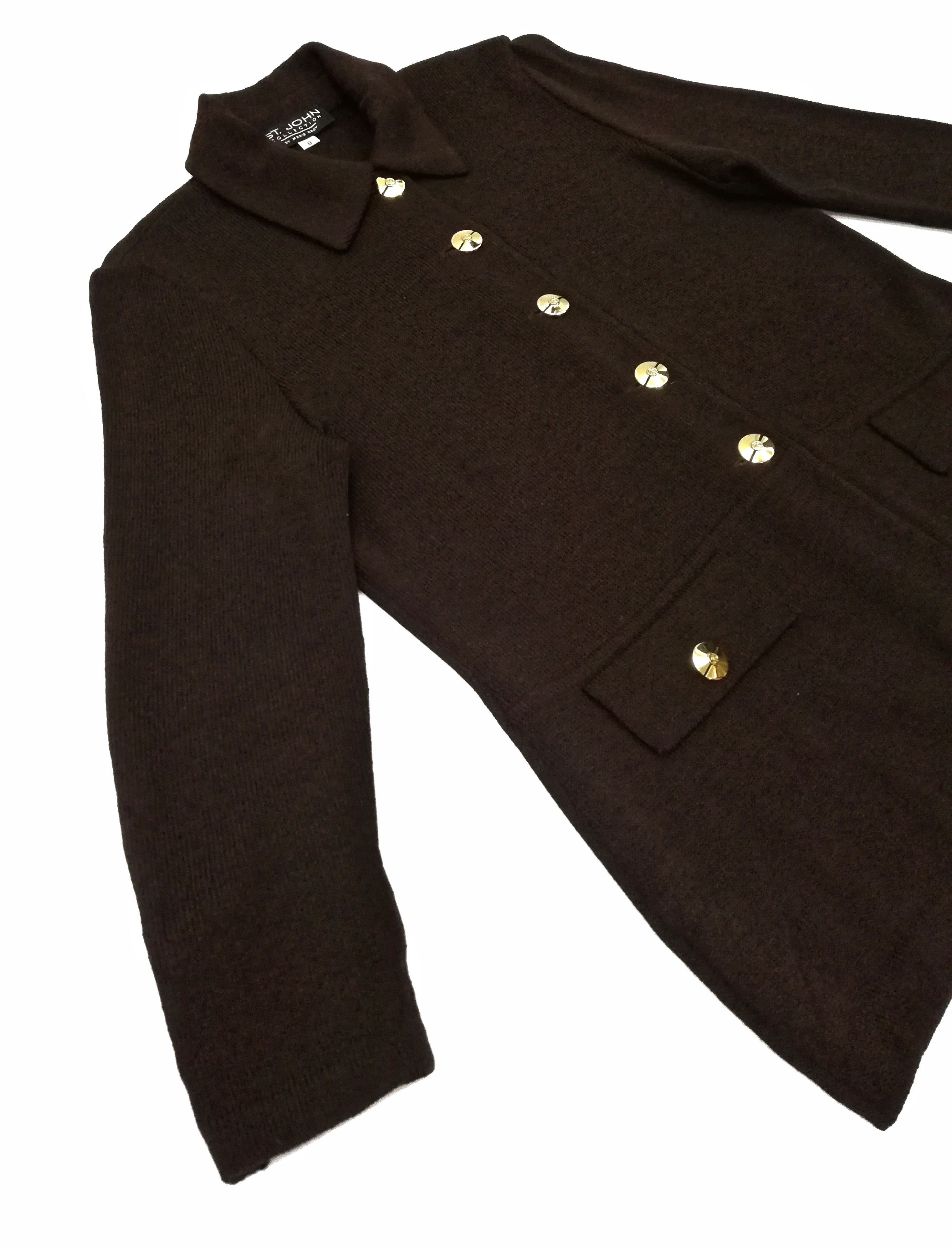 St. John × Vintage 🔥St. John Wool Collection By Marie Trench Gray Coat Jacket Size US S / EU 44-46 / 1 - 4 Thumbnail