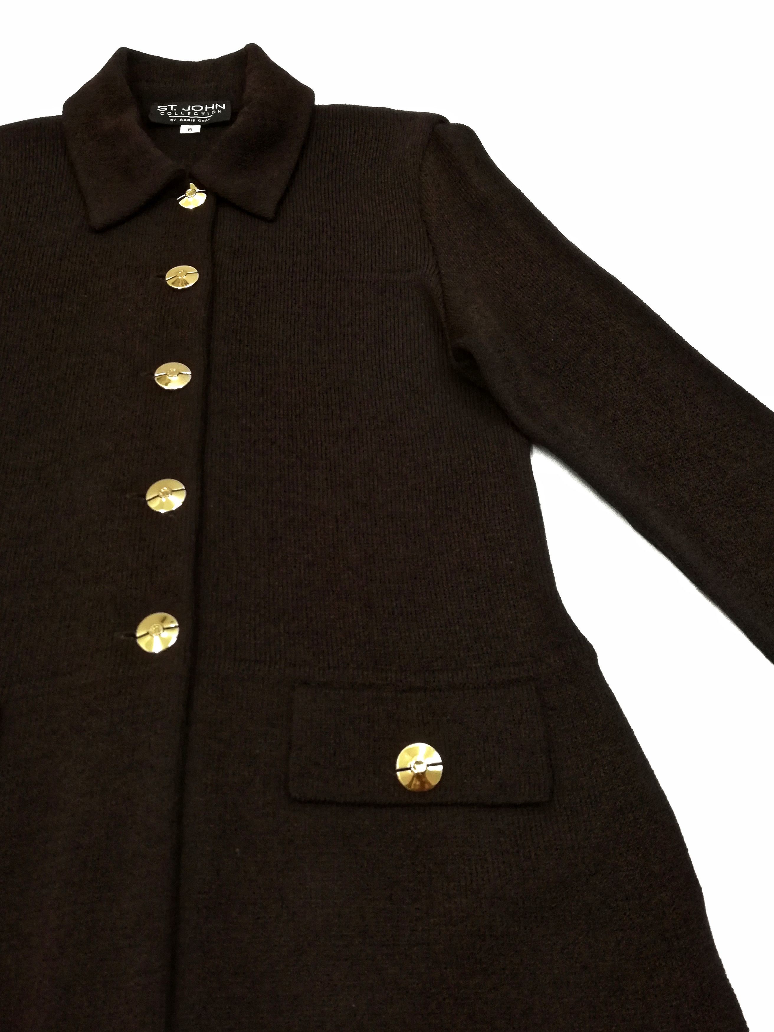 St. John × Vintage 🔥St. John Wool Collection By Marie Trench Gray Coat Jacket Size US S / EU 44-46 / 1 - 3 Thumbnail