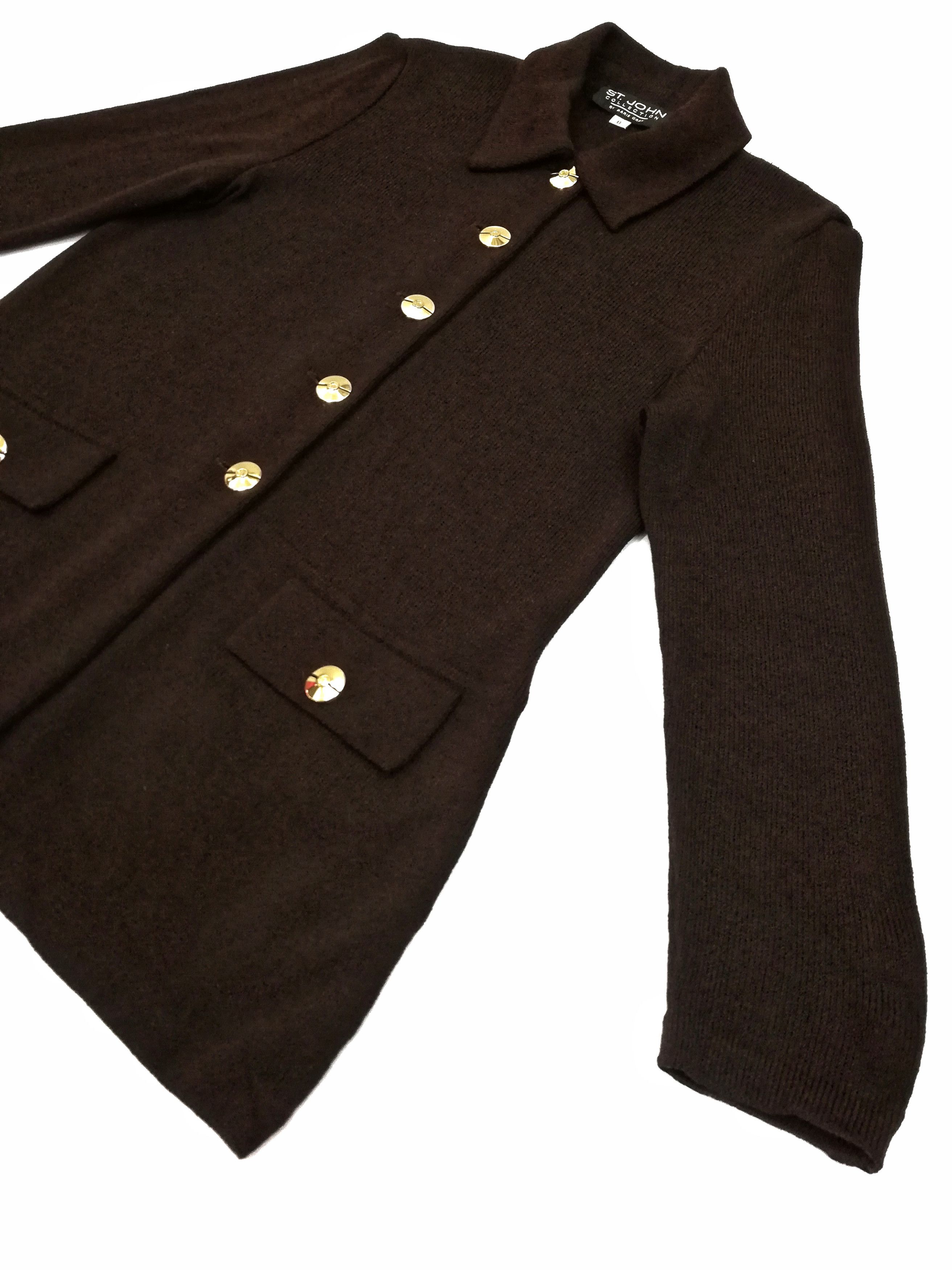 St. John × Vintage 🔥St. John Wool Collection By Marie Trench Gray Coat Jacket Size US S / EU 44-46 / 1 - 5 Thumbnail