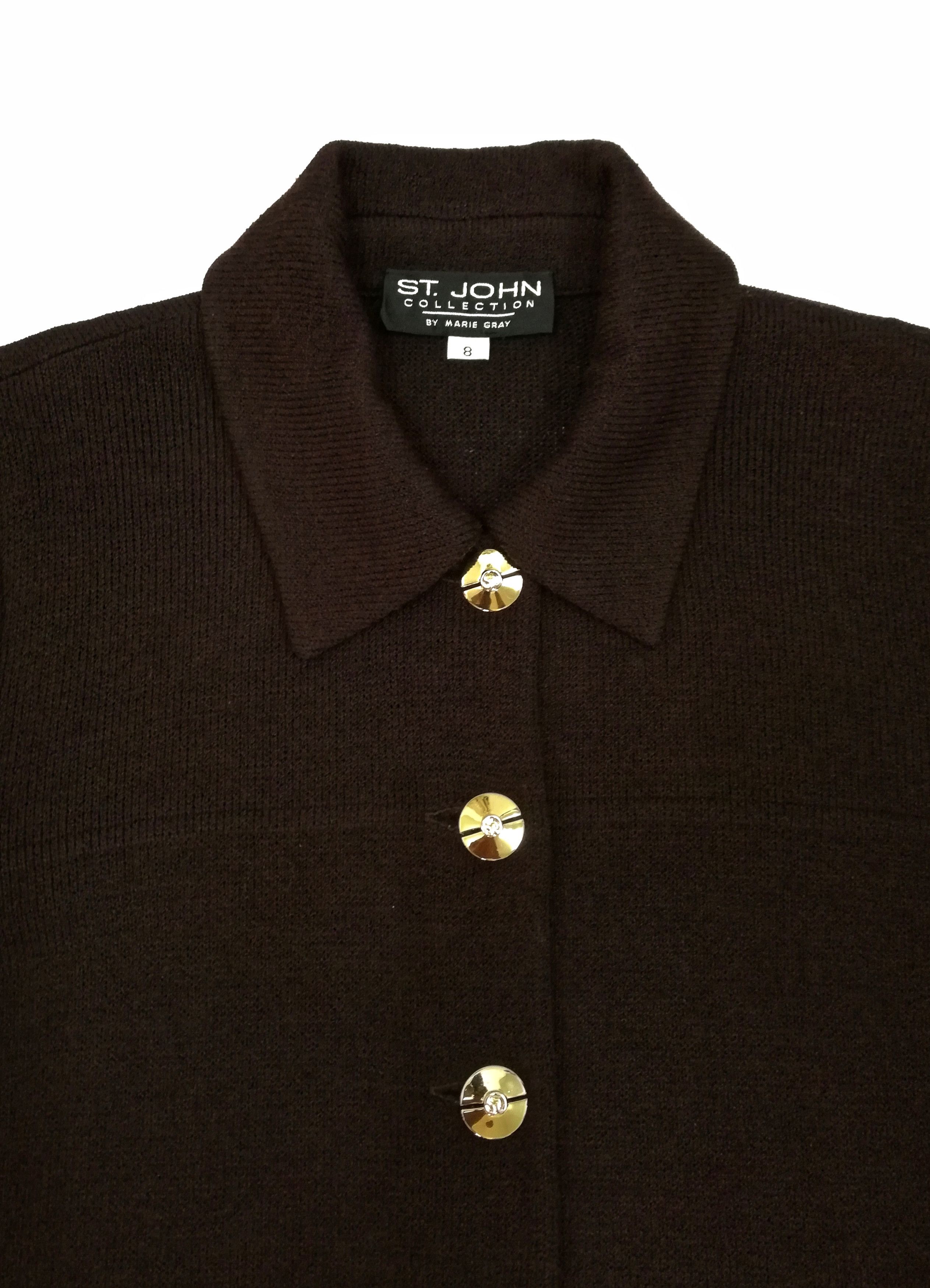 St. John × Vintage 🔥St. John Wool Collection By Marie Trench Gray Coat Jacket Size US S / EU 44-46 / 1 - 6 Thumbnail