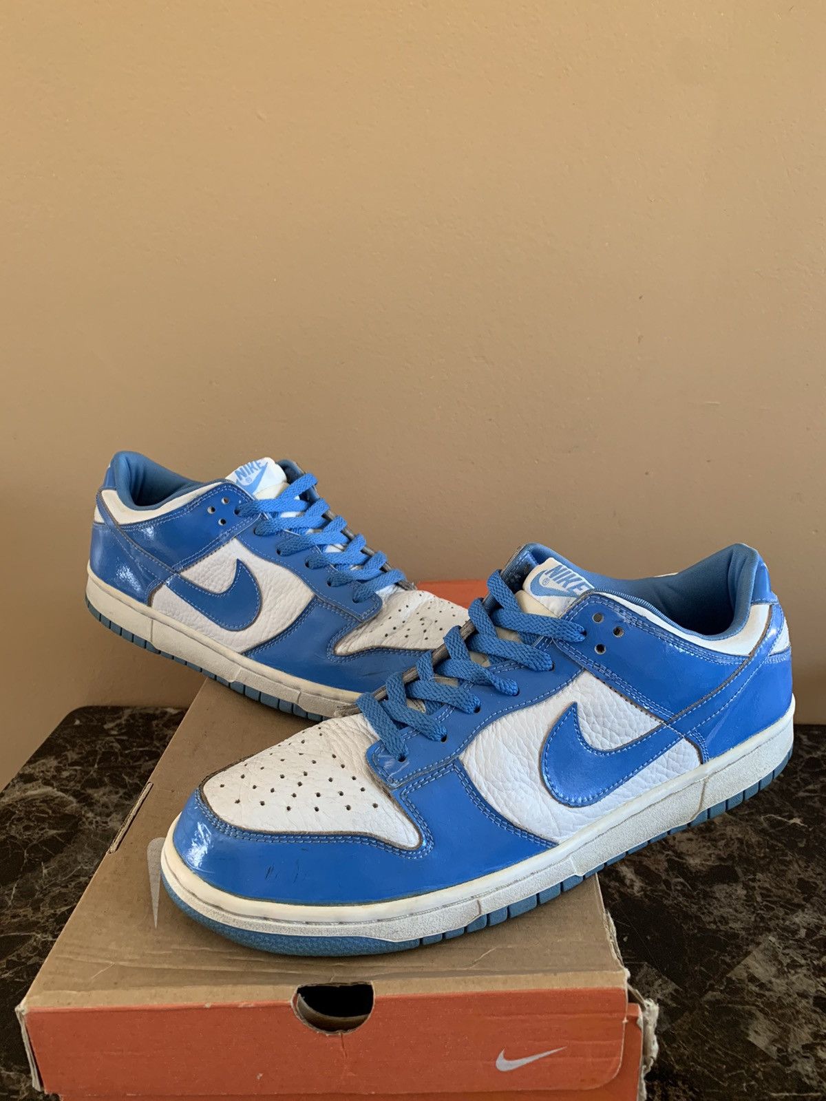 Nike Vintage Nike 2001 Dunk Low PL Carolina Blue UNC Size US 11.5 / EU 44-45 - 1 Thumbnail