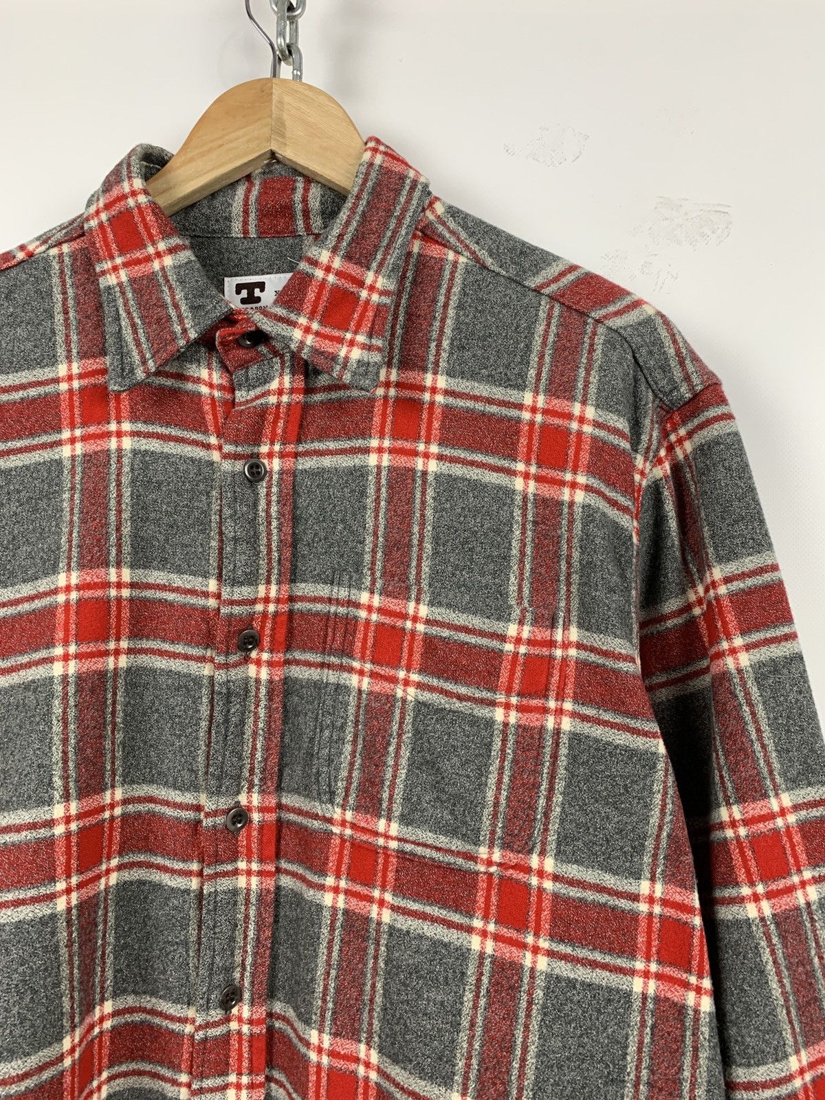 Tellason Tellason Flannel Checkered Plaid Long Sleeve Shirt Size US XL / EU 56 / 4 - 4 Thumbnail
