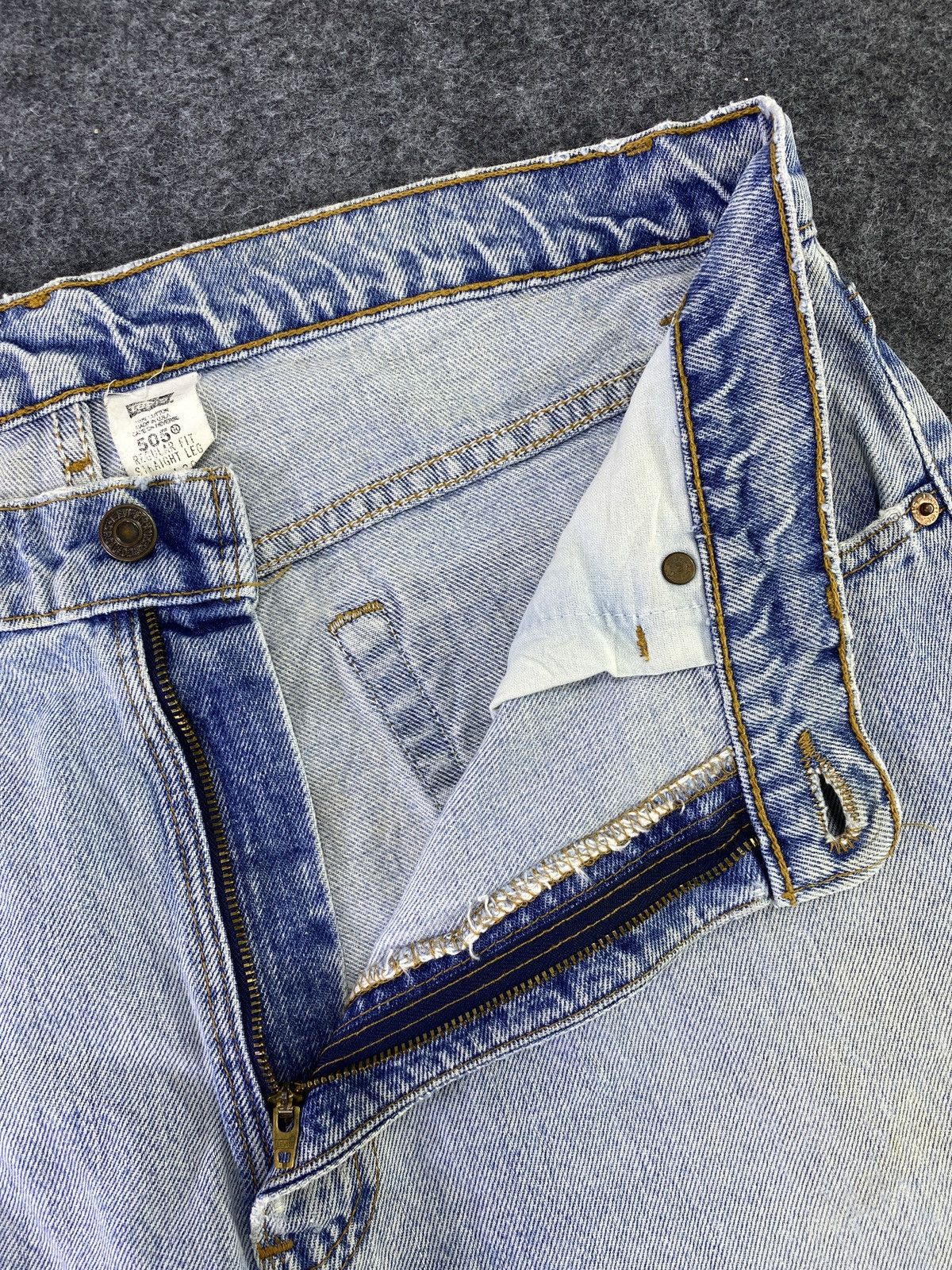 Levi's 90s Vintage Levi's 505 Jeans Blue Wash - J745 Size US 36 / EU 52 - 3 Thumbnail