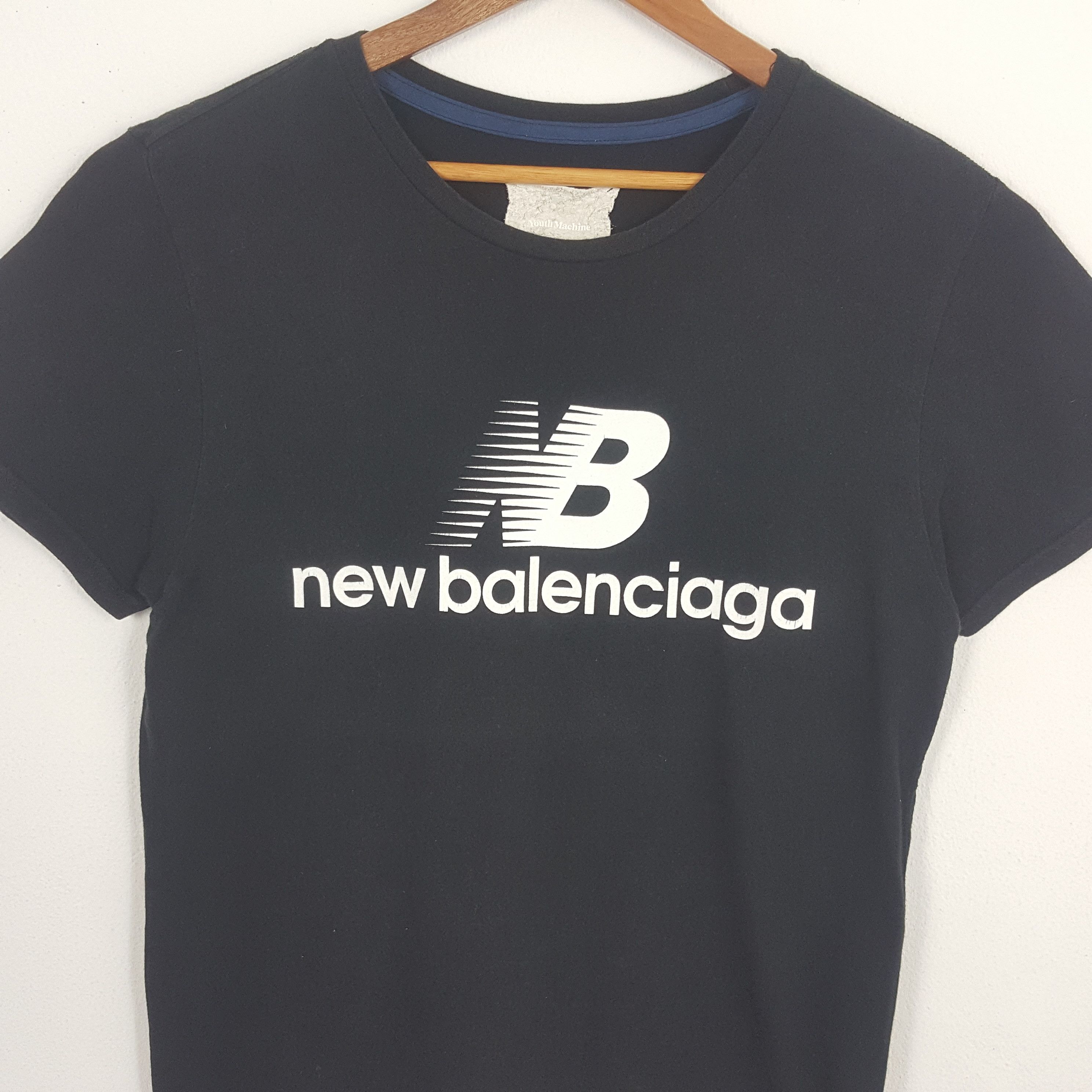 Japanese Brand × New Balance × Vintage Vintage NEW BALENCIAGA X New Balance Japanese Brand T-Shirt Size US M / EU 48-50 / 2 - 2 Thumbnail