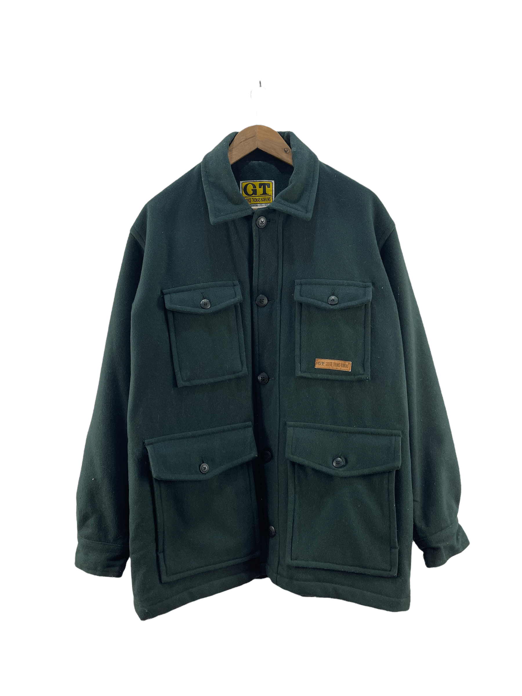 Japanese Brand Vintage G.T George Thomas Hawkins Wool Jacket Size US L / EU 52-54 / 3 - 1 Thumbnail