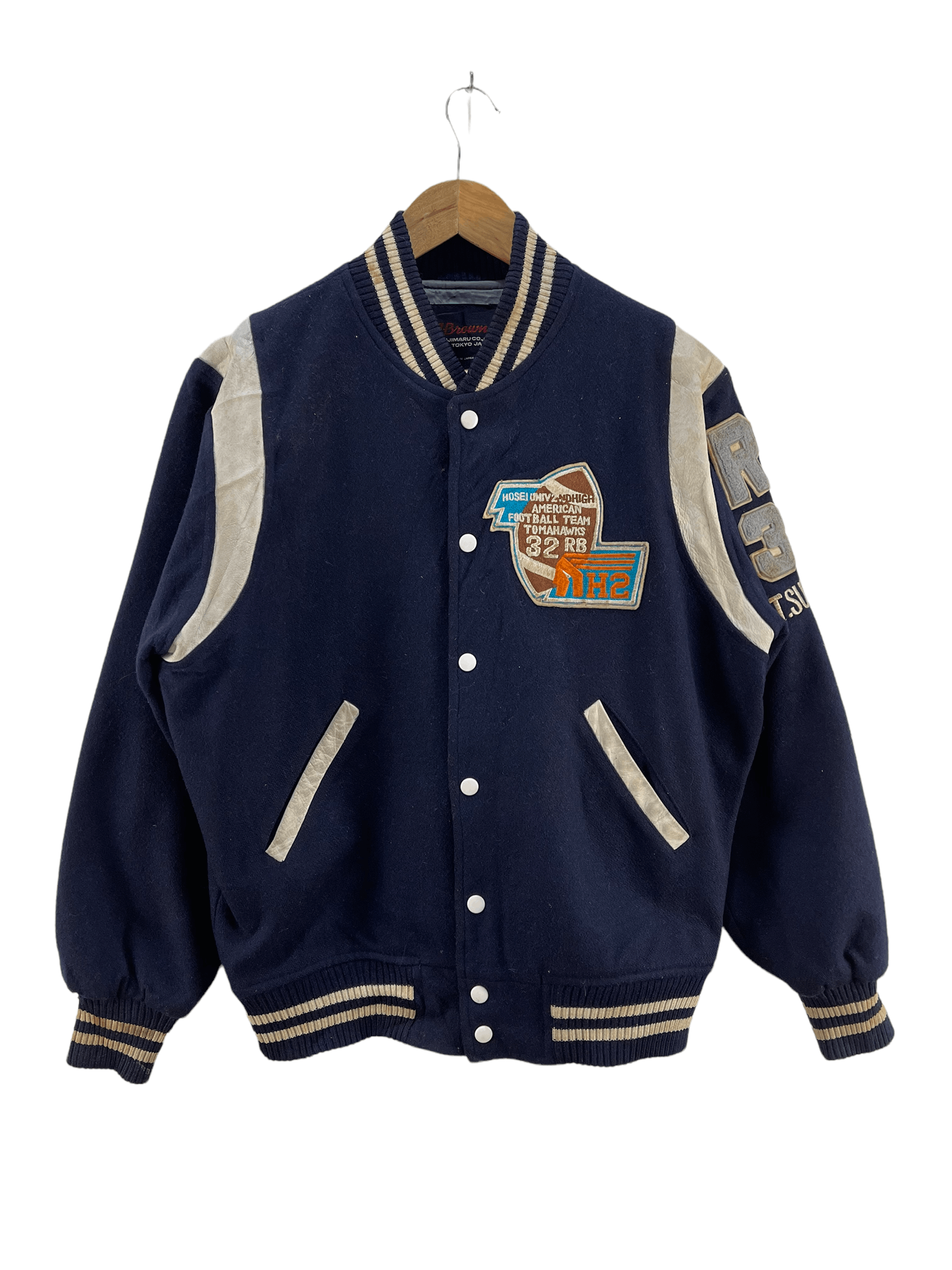 Japanese Brand Vintage Tomahawks American Football Team Varsity Jacket Size US M / EU 48-50 / 2 - 2 Thumbnail