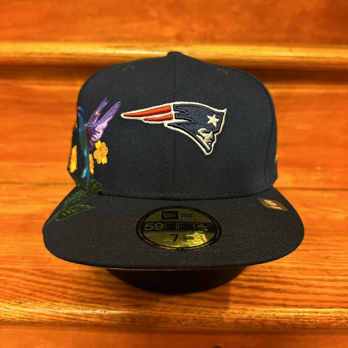 New Era New Era 59Fifty NFL Patriots Navy Blooming Fitted Hat 7 5/8 ...