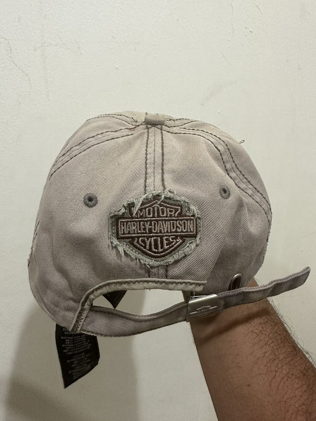 Harley Davidson Distress Harley Davidson Script Baseball Hat Size ONE SIZE - 3 Thumbnail
