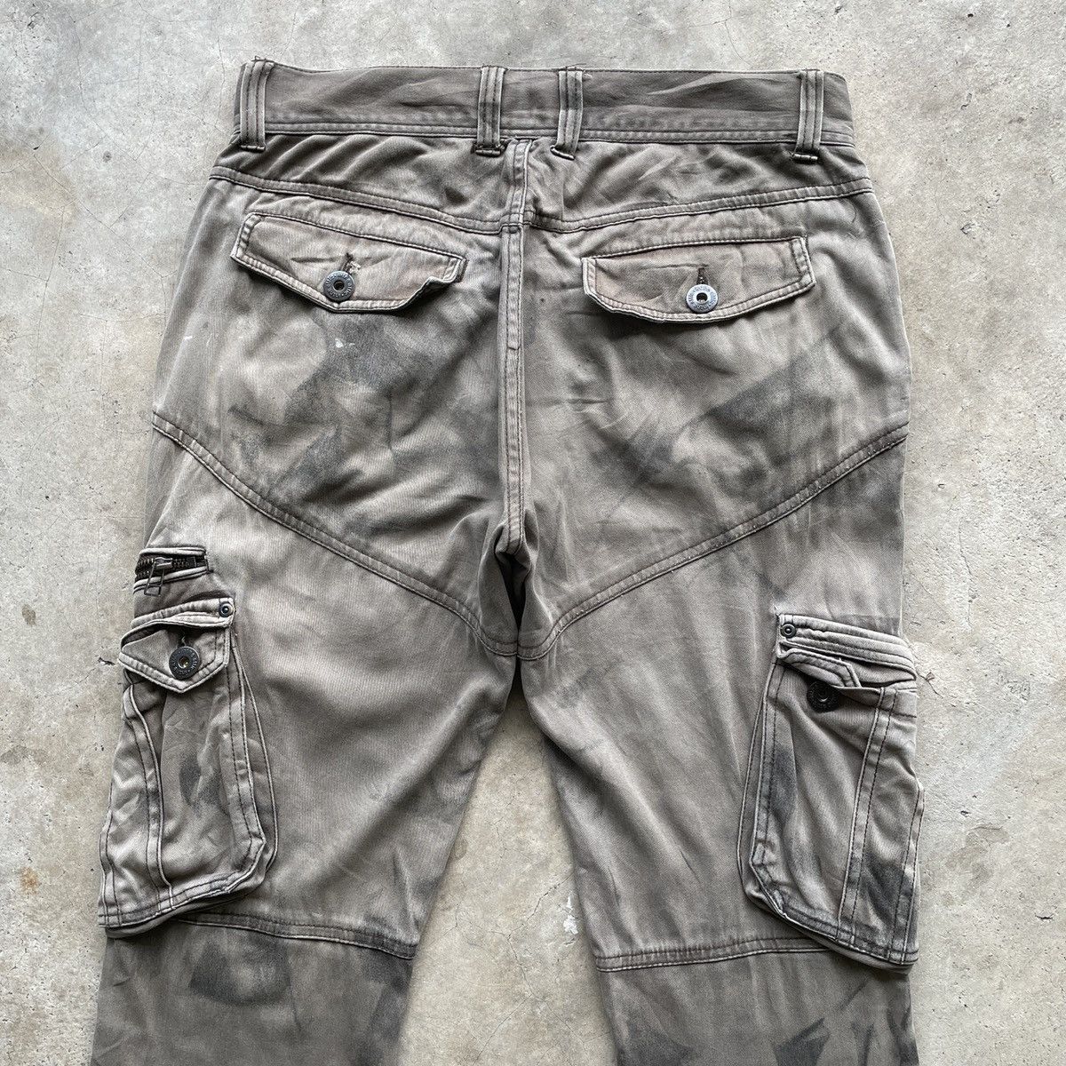 Vintage In The Attic Faded Multipocket Cargo Pants 9 Pocket