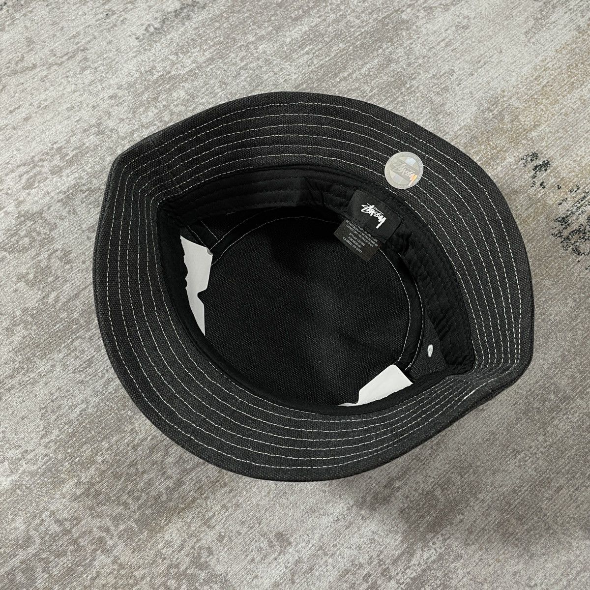 Stussy STUSSY WORKGEAR CANVAS BUCKET HAT - BLACK Size ONE SIZE - 6 Thumbnail