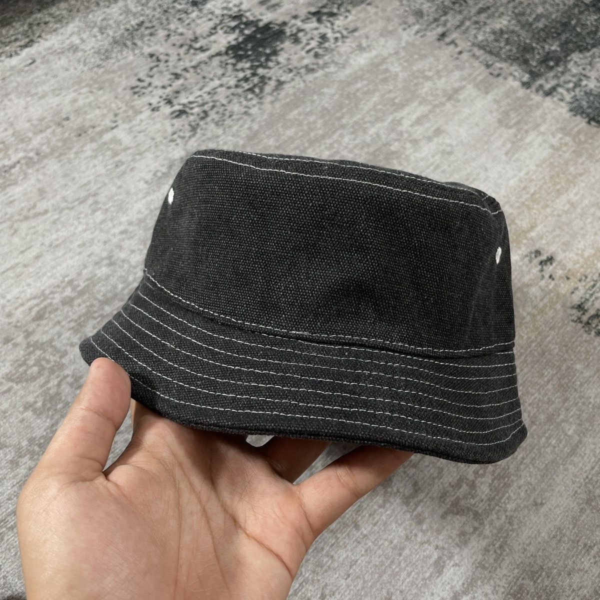 Stussy STUSSY WORKGEAR CANVAS BUCKET HAT - BLACK Size ONE SIZE - 5 Thumbnail