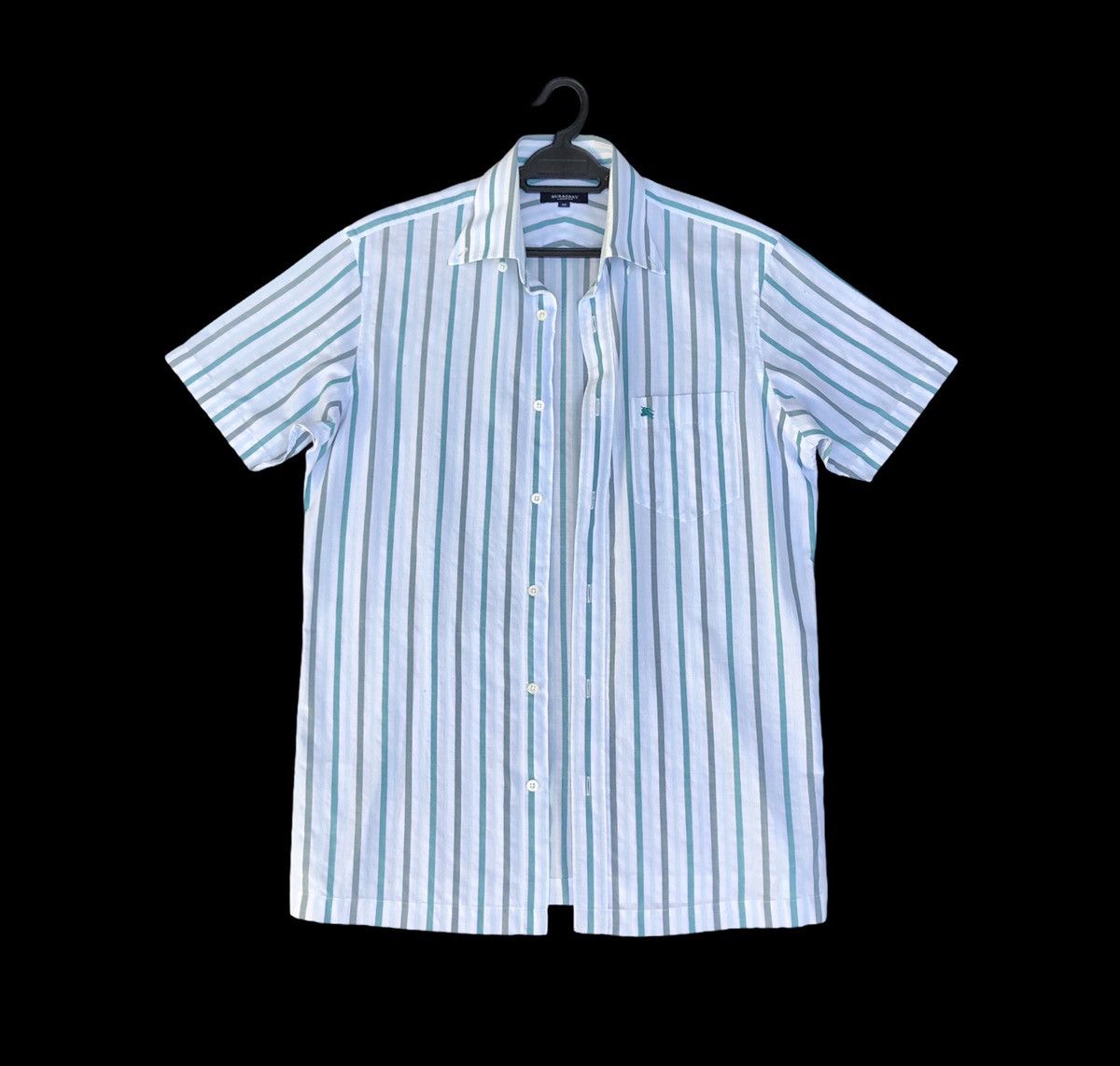 Burberry Burberry London Men Button Down Stripes Short Sleeves Shirt Size US M / EU 48-50 / 2 - 3 Thumbnail