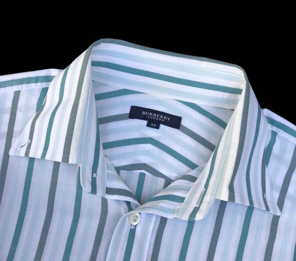 Burberry Burberry London Men Button Down Stripes Short Sleeves Shirt Size US M / EU 48-50 / 2 - 9 Thumbnail