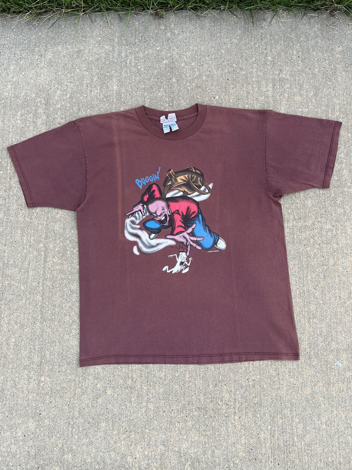 Rap Tees × Vintage VINTAGE 90’S INSTANT MADNESS X GILDAN “BUGGIN” FADED T-SHIRT Size US XL / EU 56 / 4 - 5 Thumbnail