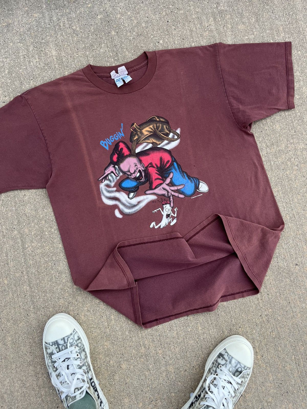 Rap Tees × Vintage VINTAGE 90’S INSTANT MADNESS X GILDAN “BUGGIN” FADED T-SHIRT Size US XL / EU 56 / 4 - 1 Thumbnail