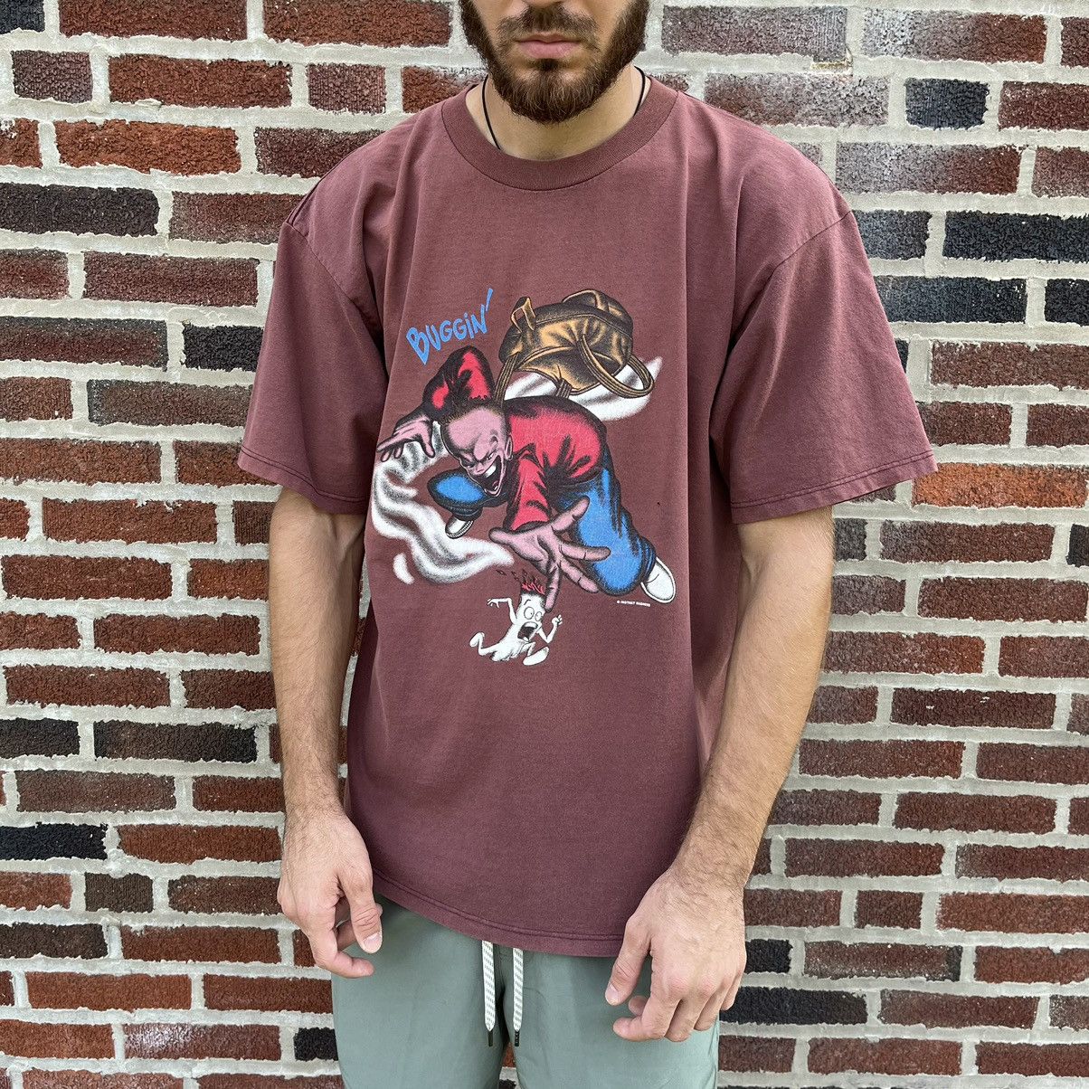 Rap Tees × Vintage VINTAGE 90’S INSTANT MADNESS X GILDAN “BUGGIN” FADED T-SHIRT Size US XL / EU 56 / 4 - 2 Thumbnail