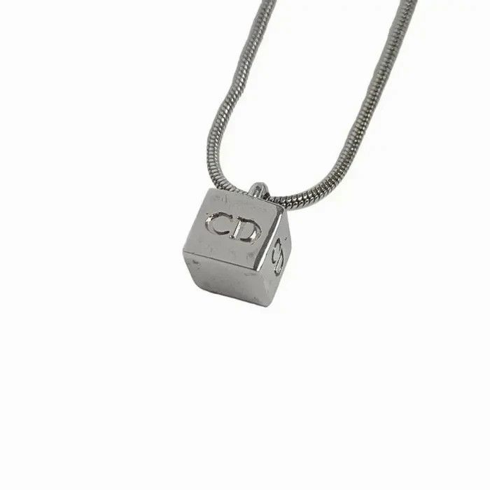 Dior Dior Silver Cube Necklace Size ONE SIZE - 1 Thumbnail
