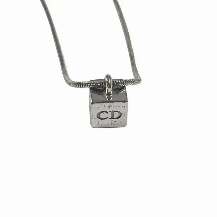 Dior Dior Silver Cube Necklace Size ONE SIZE - 3 Thumbnail