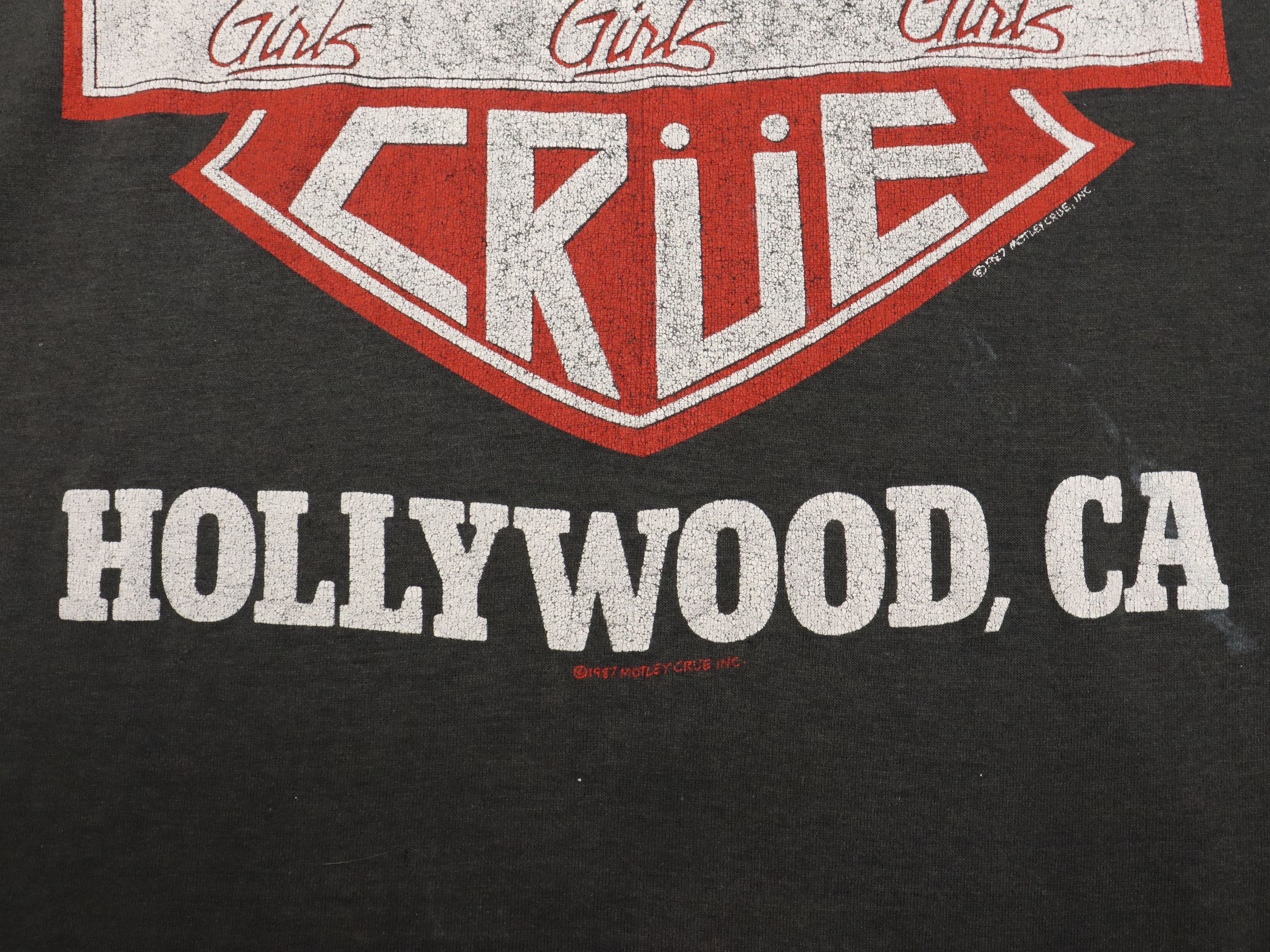 Band Tees Vtg. 80's 1987 Motley Crue Bad Boys Girls Paper Thin Shirt Size US M / EU 48-50 / 2 - 9 Thumbnail