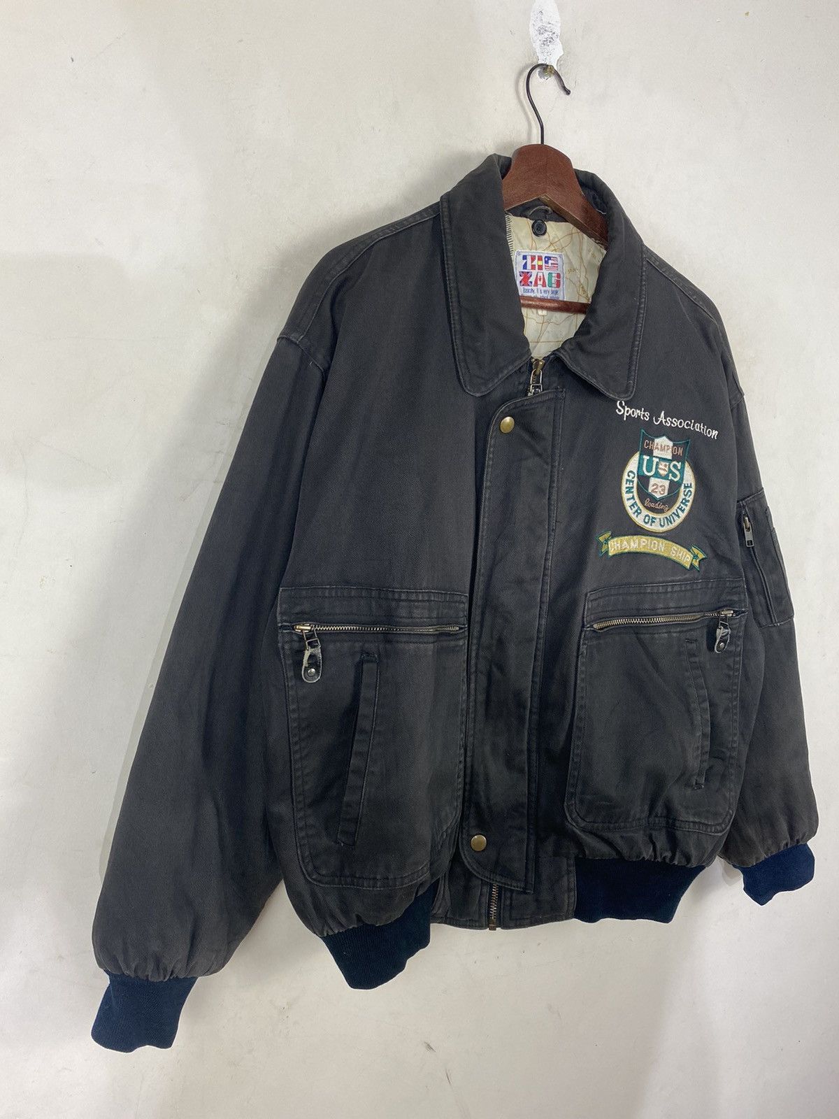 Sports Specialties × Vintage 🔥VINTAGE CENTER OF UNIVERSE BOMBER JACKET Size US L / EU 52-54 / 3 - 6 Thumbnail