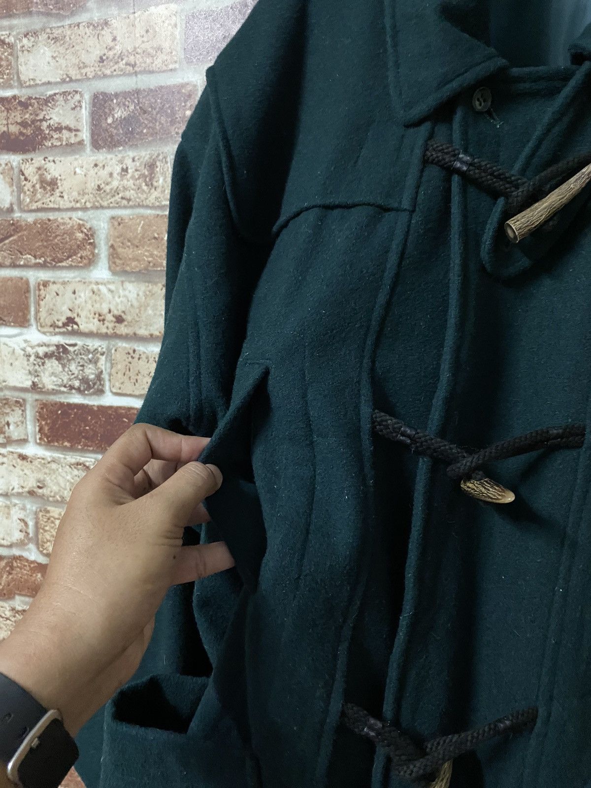 Mason's MASONS GREEN DUFLLE MEN COAT Size US L / EU 52-54 / 3 - 12 Thumbnail