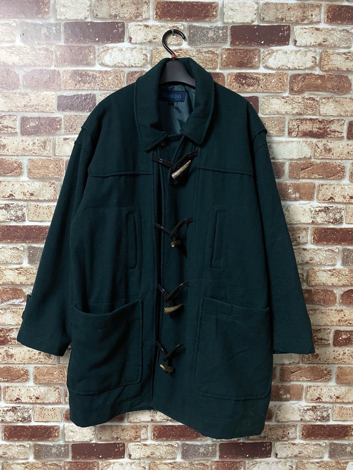 Mason's MASONS GREEN DUFLLE MEN COAT Size US L / EU 52-54 / 3 - 1 Thumbnail