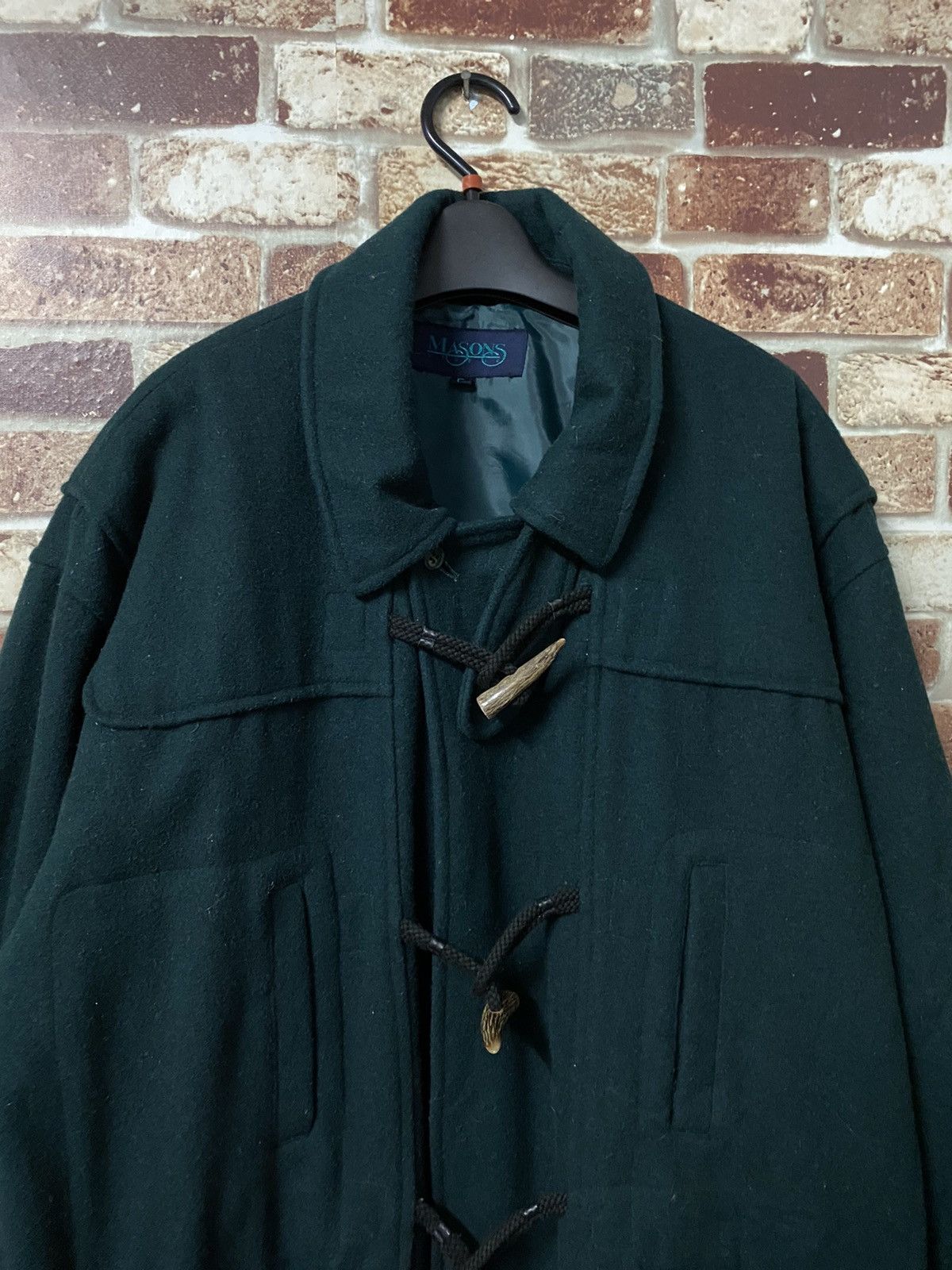 Mason's MASONS GREEN DUFLLE MEN COAT Size US L / EU 52-54 / 3 - 3 Thumbnail