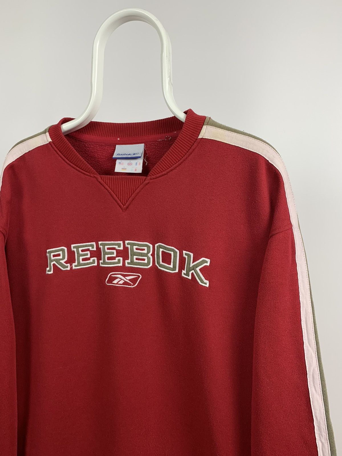 Reebok 90s Vintage Reebok Red Crewneck Sweatshirt Size US XL / EU 56 / 4 - 3 Thumbnail