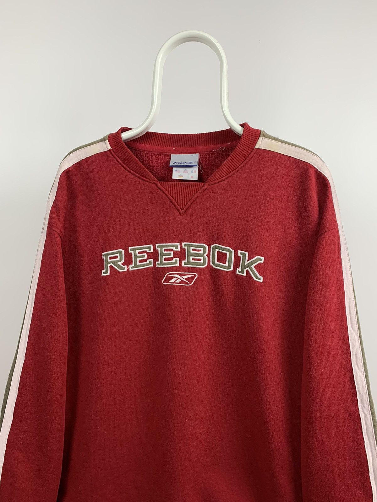 Reebok 90s Vintage Reebok Red Crewneck Sweatshirt Size US XL / EU 56 / 4 - 2 Thumbnail