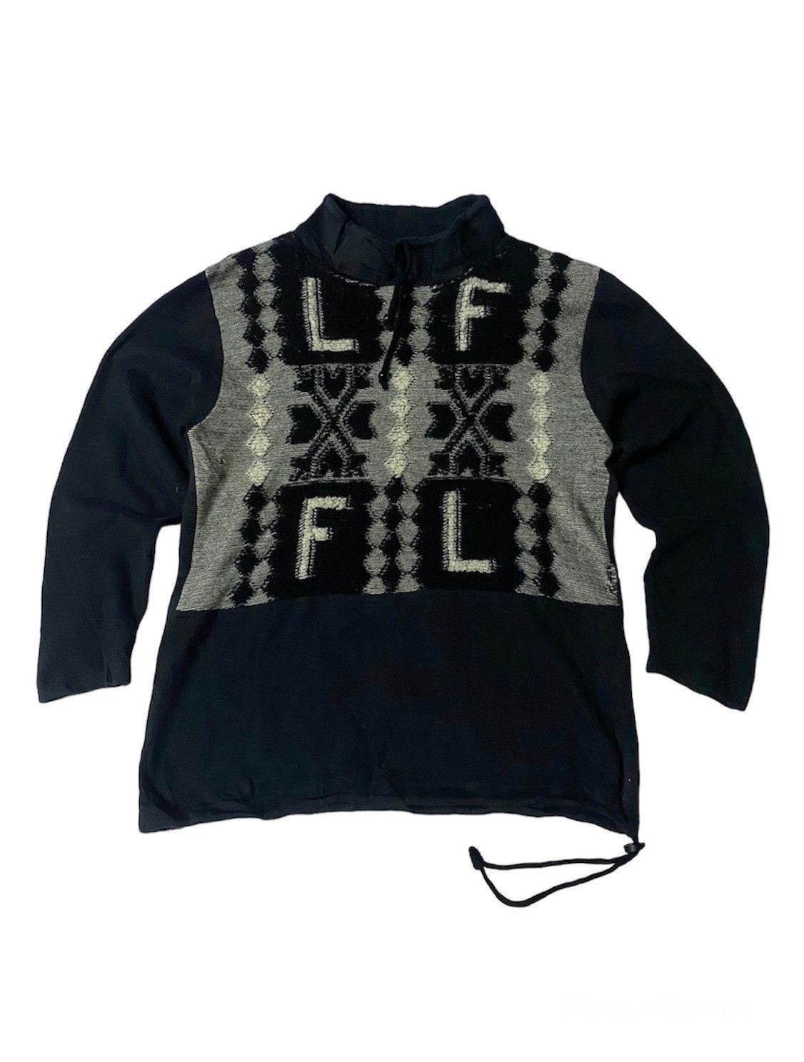 image of Louis Feraud Louis Feroud Turtle Neck Sweater Nice Design in Black, Men's (Size Medium)