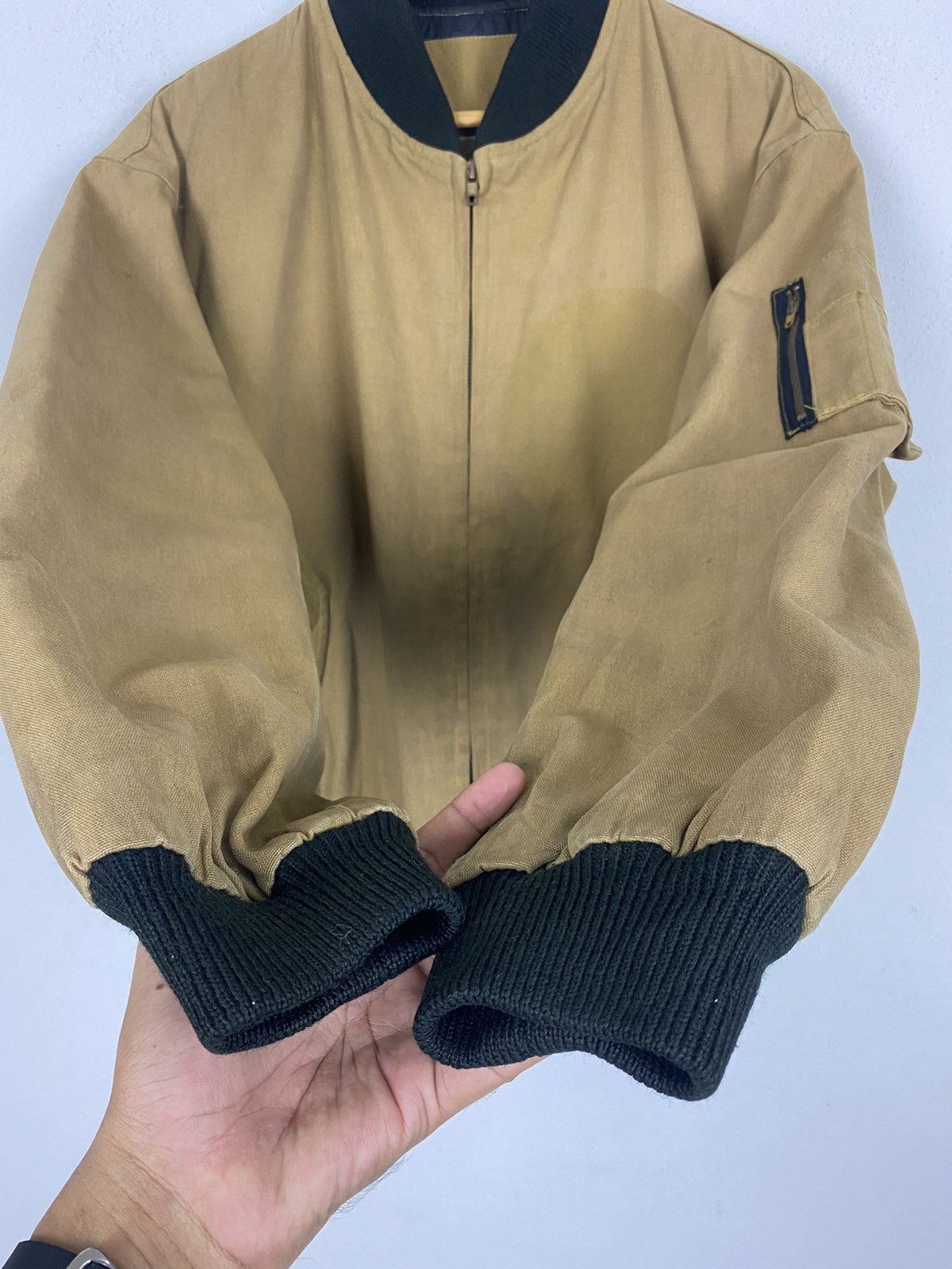 Aviator Nation × Vintage VINTAGE AVIATOR OF MIC BOMBER STYLE JACKET Size US L / EU 52-54 / 3 - 9 Thumbnail