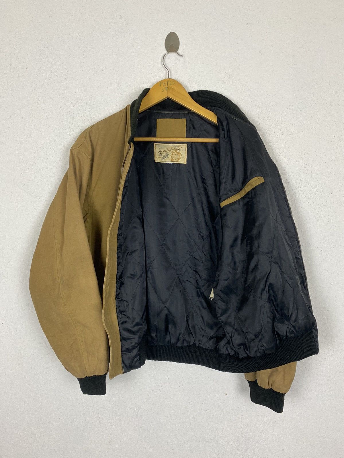 Aviator Nation × Vintage VINTAGE AVIATOR OF MIC BOMBER STYLE JACKET Size US L / EU 52-54 / 3 - 10 Thumbnail