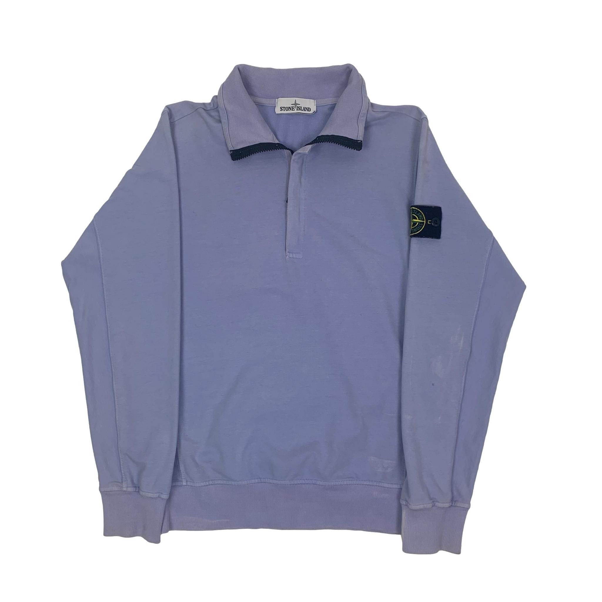 image of Stone Island 1/4 Zip Sweater in Lilac, Men's (Size Small)