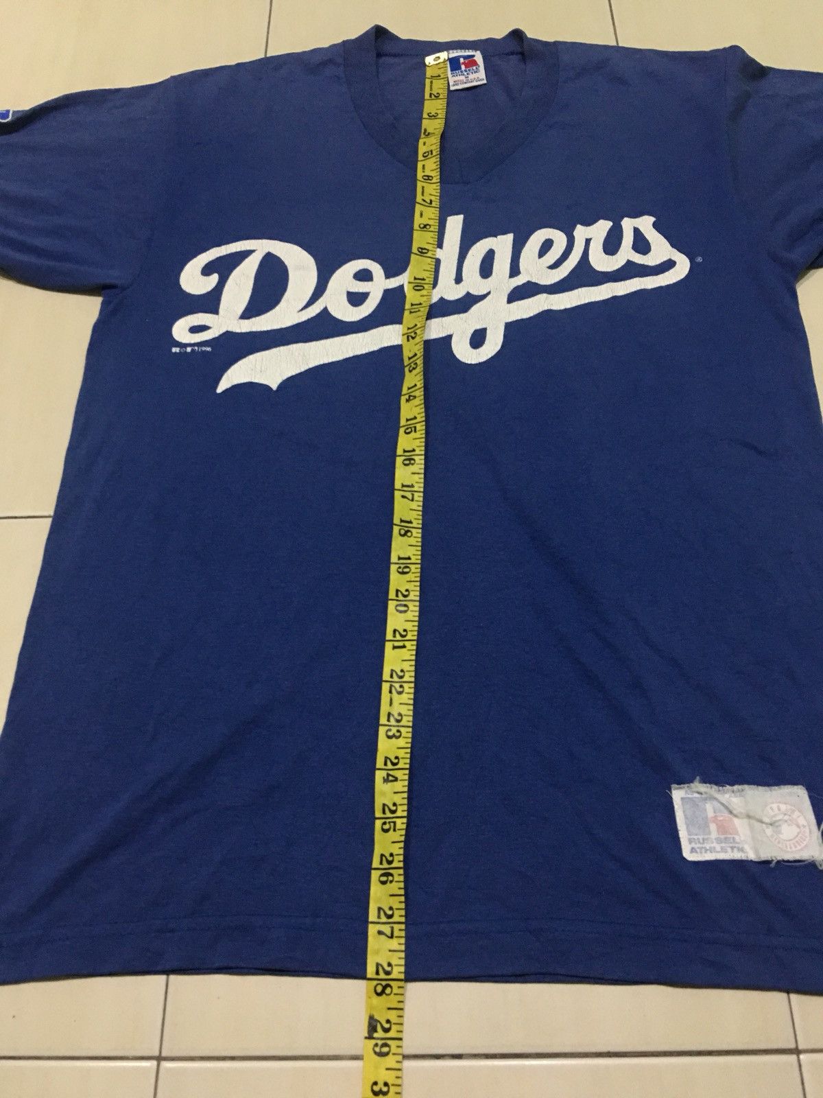 MLB × Russell Athletic Vintage 90s Dodgers Baseball MLB 1996 Shirt Size US M / EU 48-50 / 2 - 7 Thumbnail