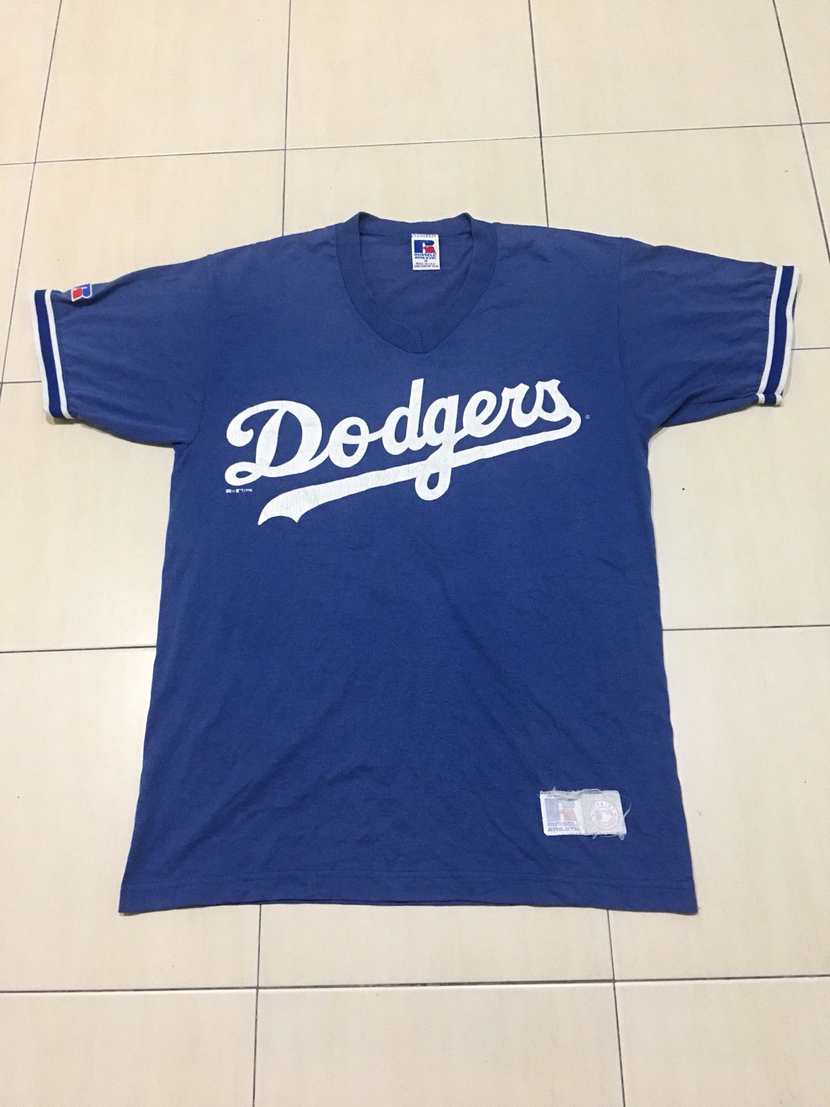 MLB × Russell Athletic Vintage 90s Dodgers Baseball MLB 1996 Shirt Size US M / EU 48-50 / 2 - 5 Thumbnail