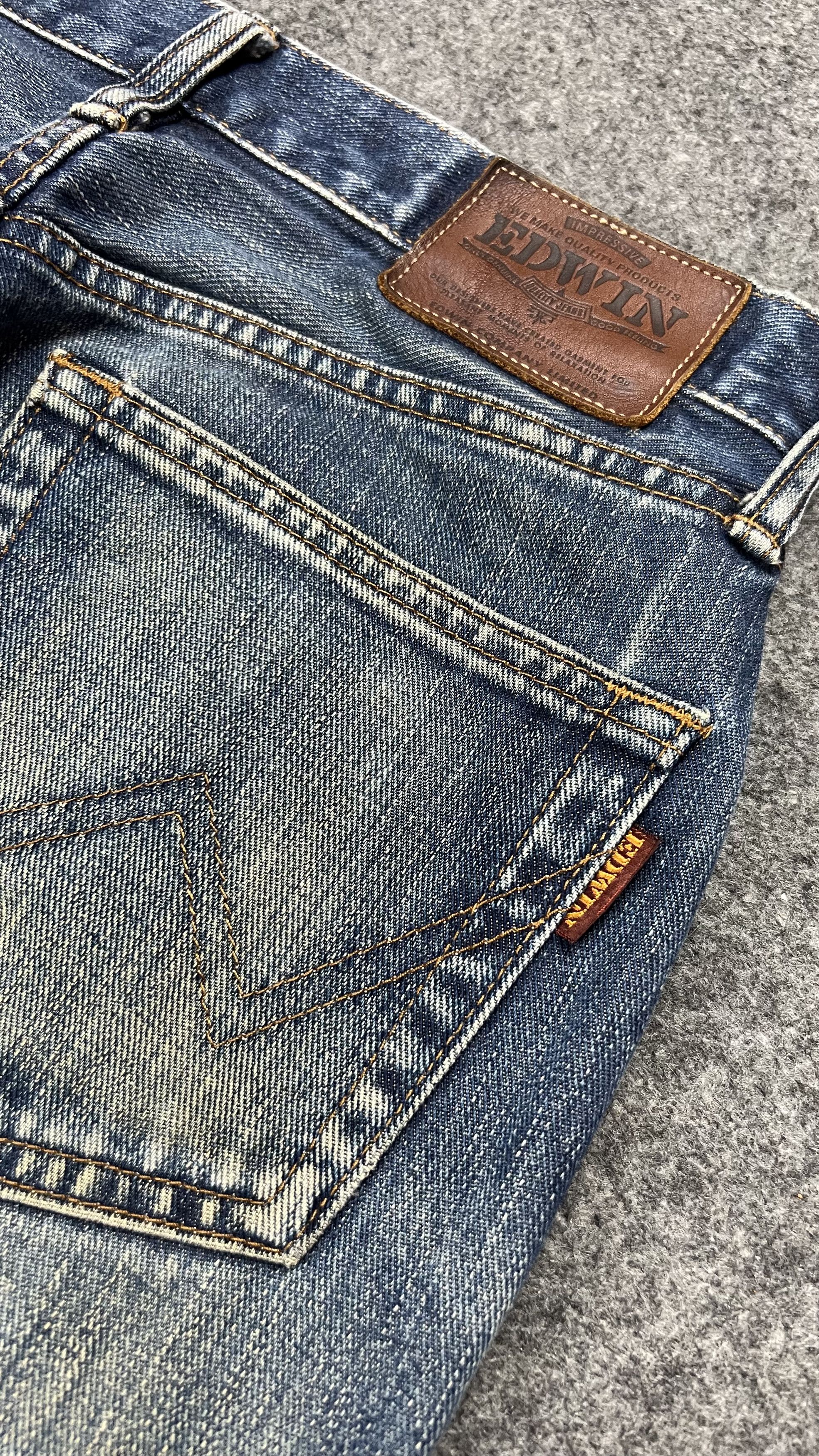 Edwin × Japanese Brand 💥Rare💥Distressed Edwin Jeans Size US 30 / EU 46 - 16 Thumbnail