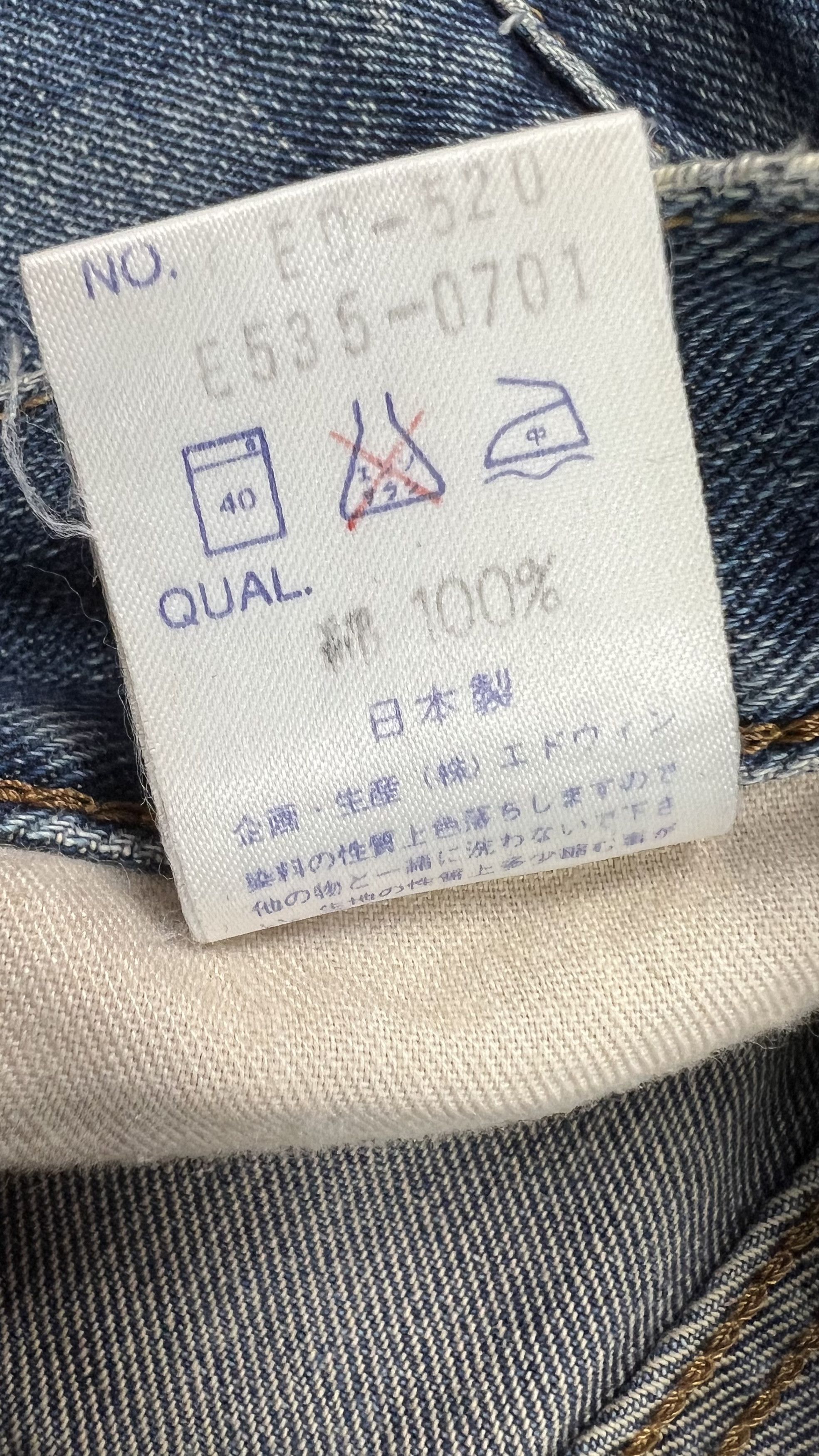 Edwin × Japanese Brand 💥Rare💥Distressed Edwin Jeans Size US 30 / EU 46 - 20 Thumbnail