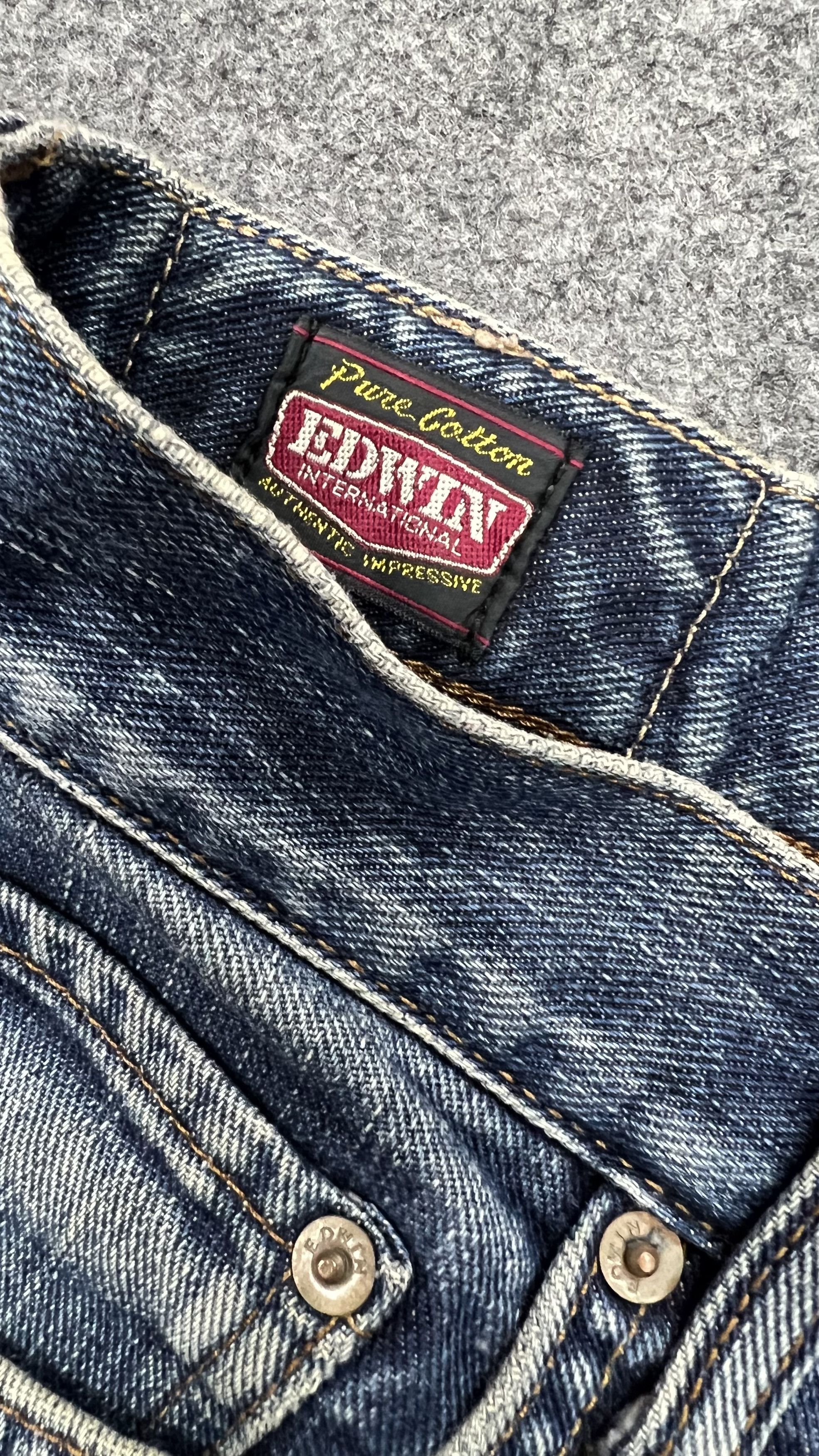 Edwin × Japanese Brand 💥Rare💥Distressed Edwin Jeans Size US 30 / EU 46 - 18 Thumbnail