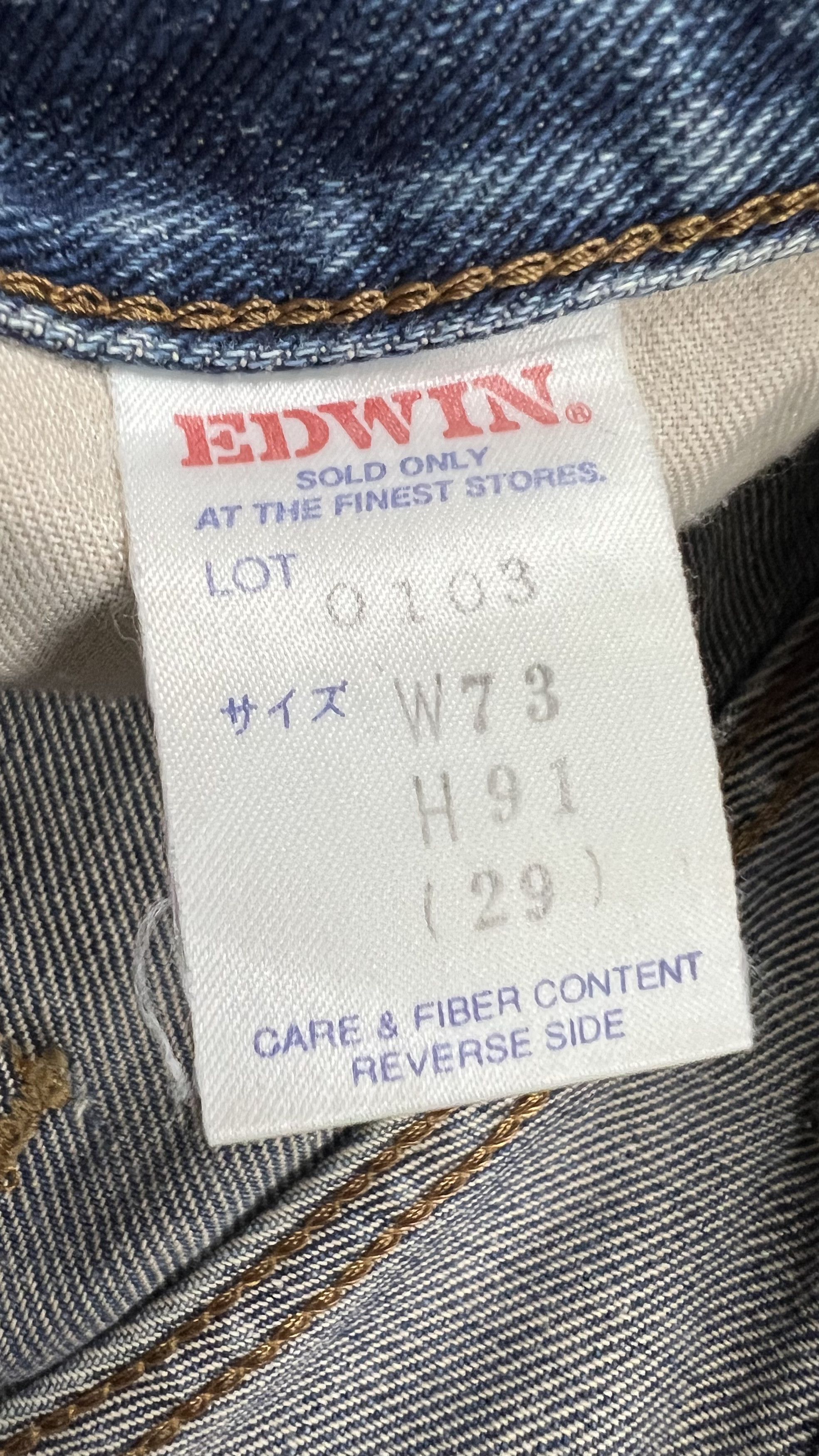 Edwin × Japanese Brand 💥Rare💥Distressed Edwin Jeans Size US 30 / EU 46 - 19 Thumbnail